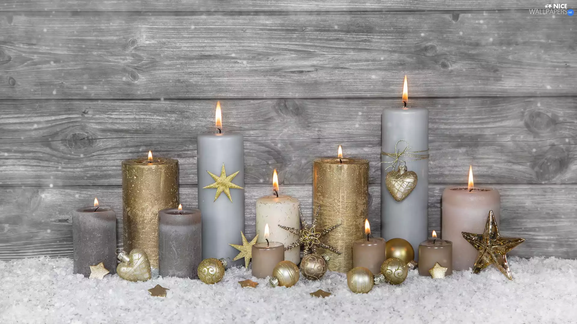 decoration, candles, baubles, Christmas