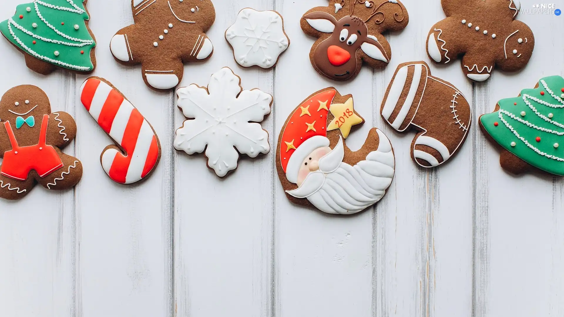 Gingerbread, White, boarding, Christmas