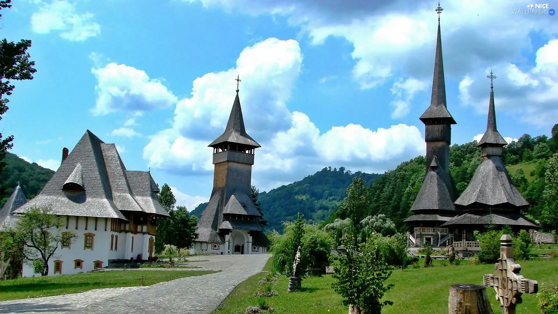 vintage, woods, country, wood, Mountains, Churches, Barsana