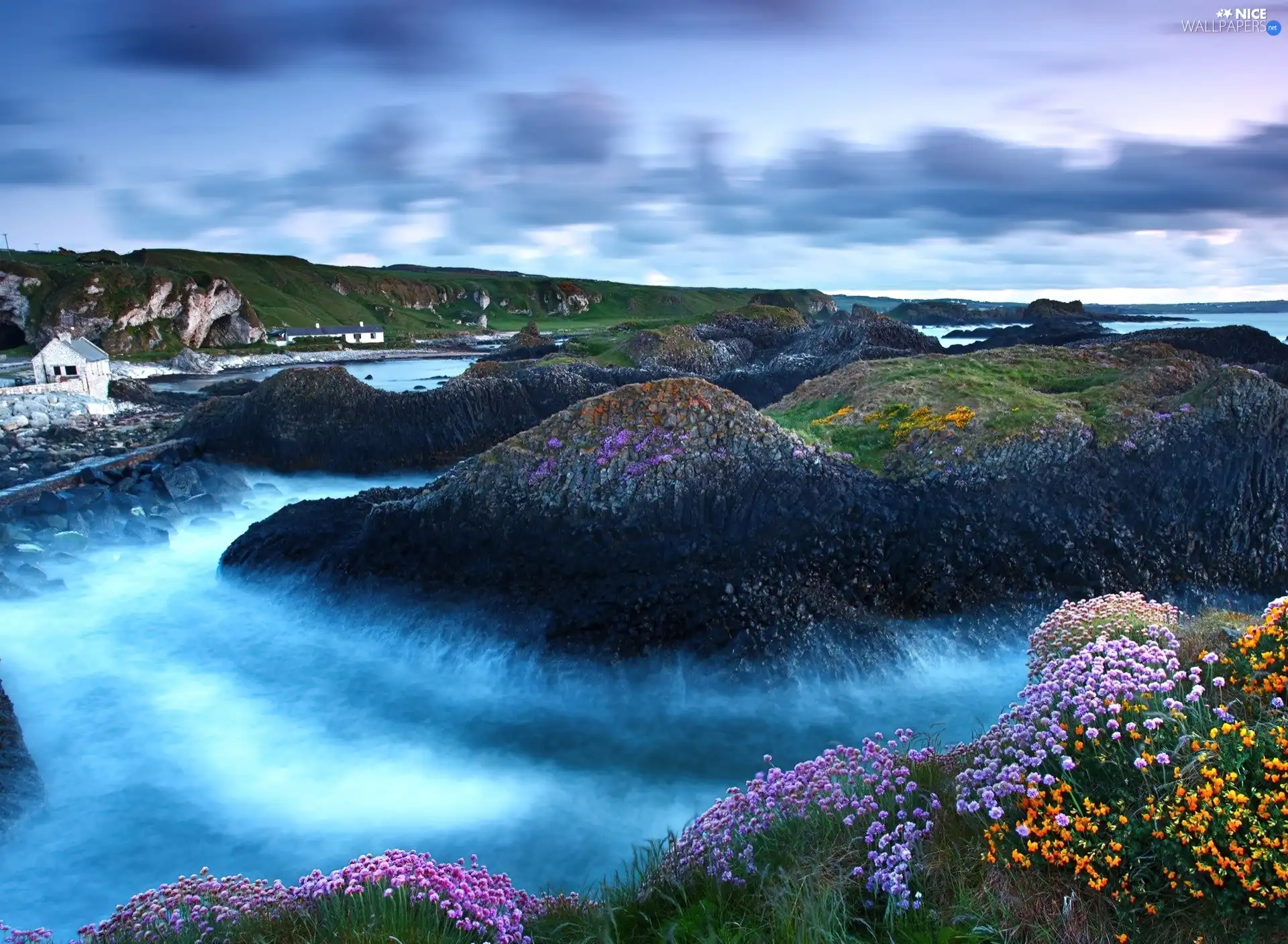 Cliffs, sea, Coast