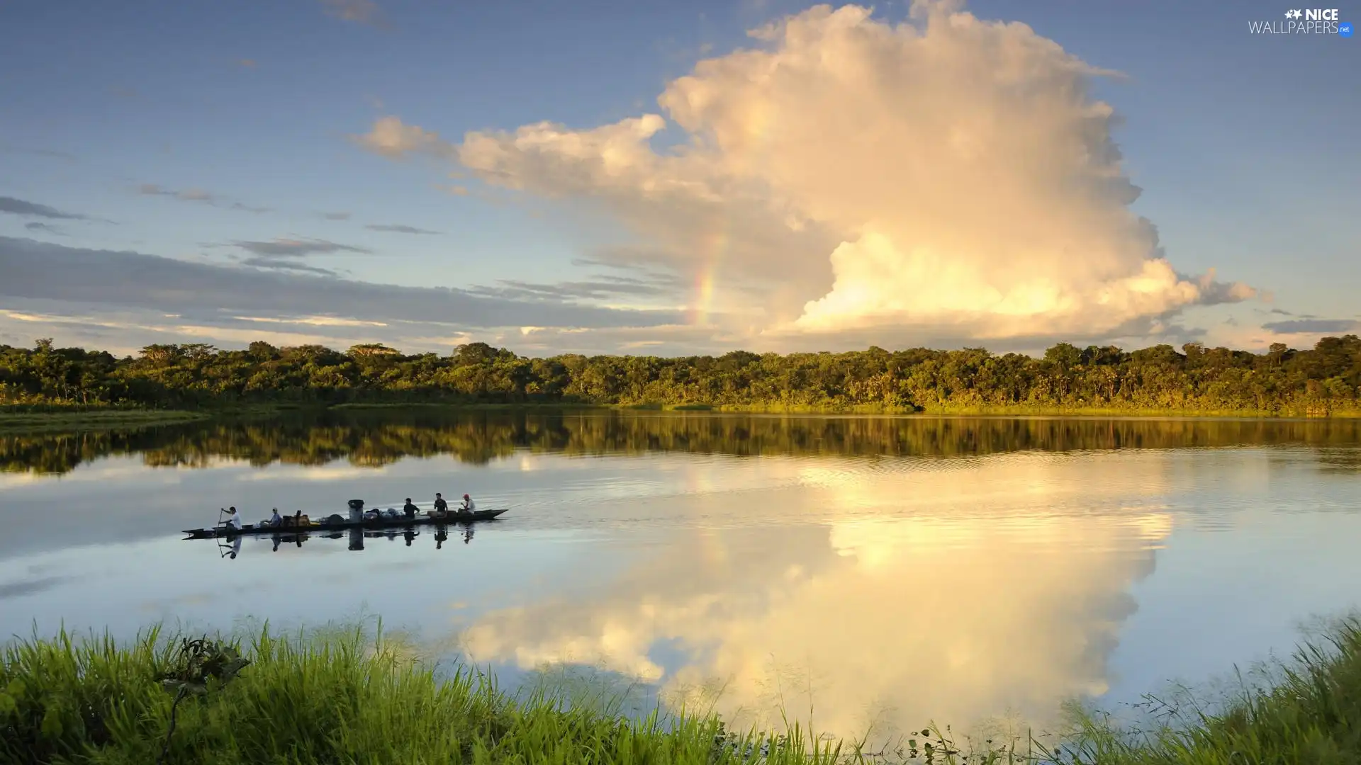 River, Great Rainbows, Cloud, Lodz