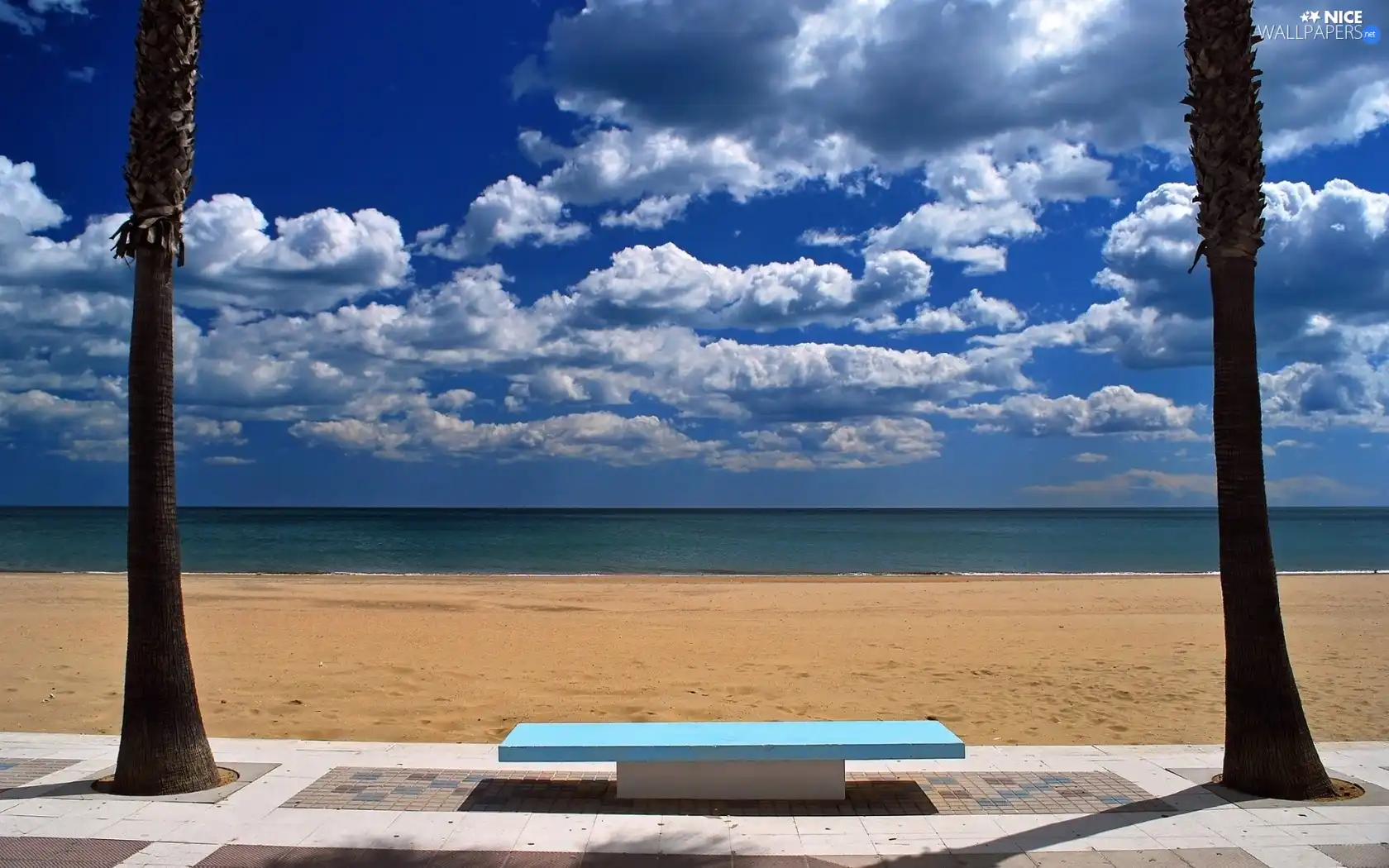 clouds, sea, Beaches