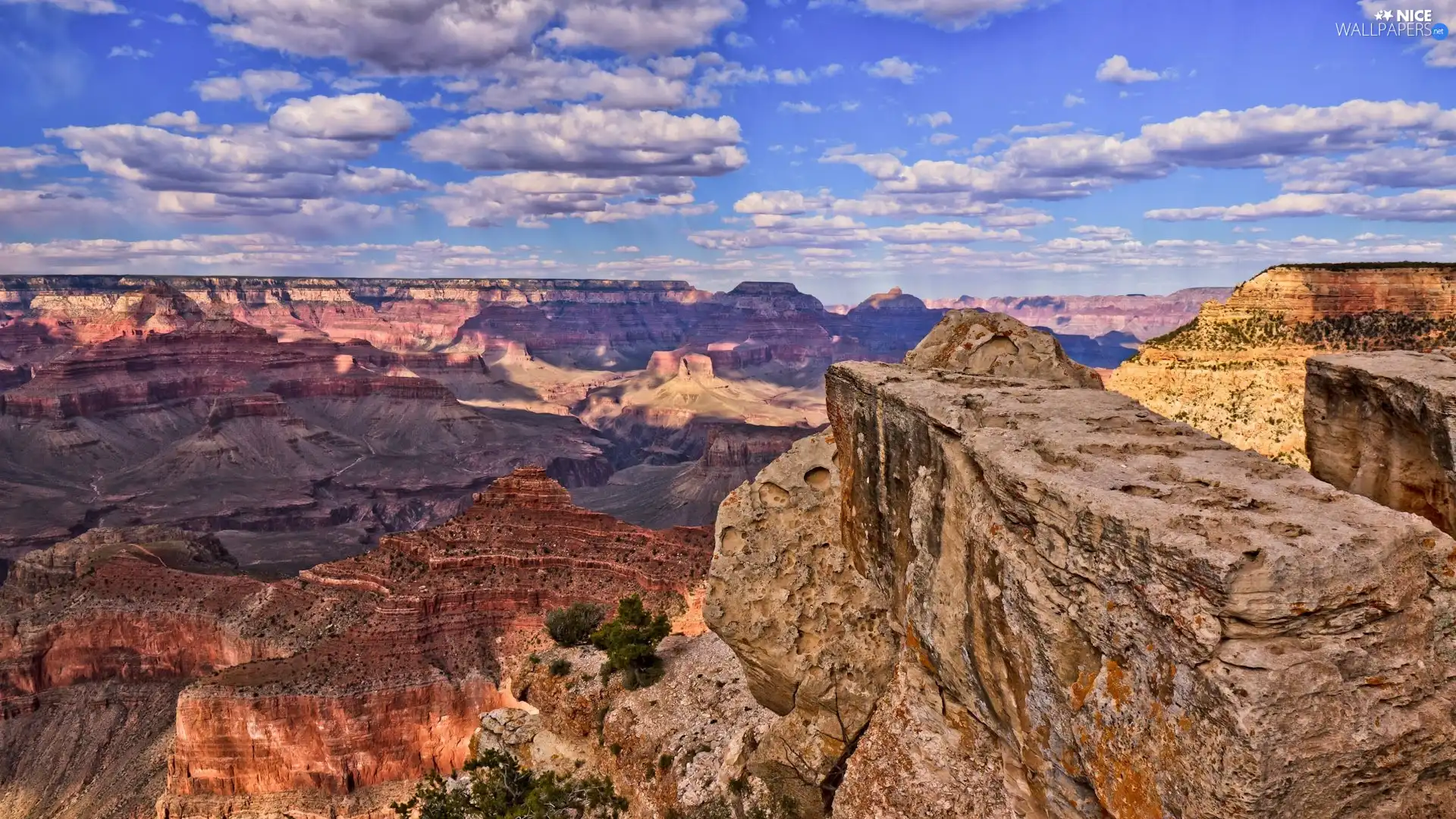 canyon, clouds