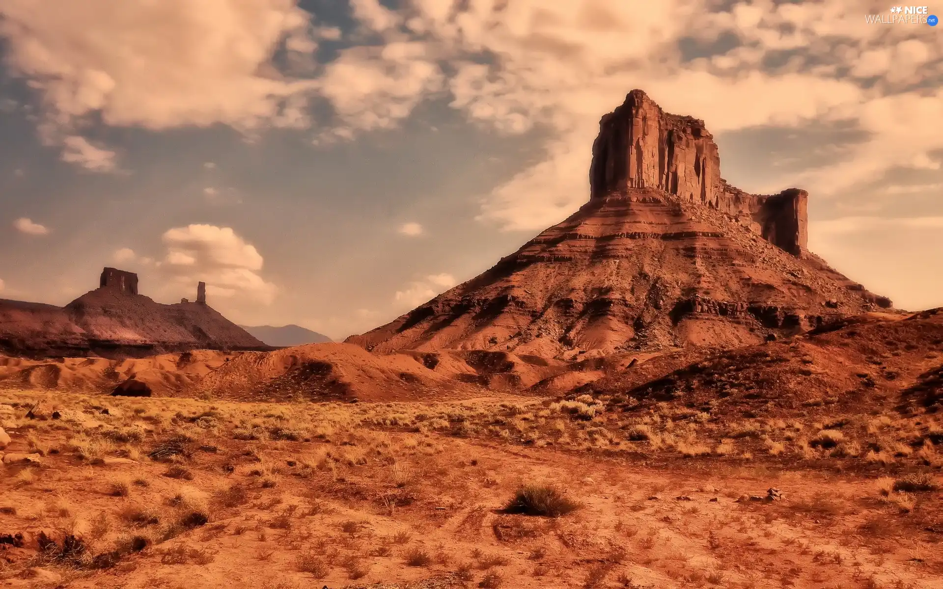 canyon, clouds