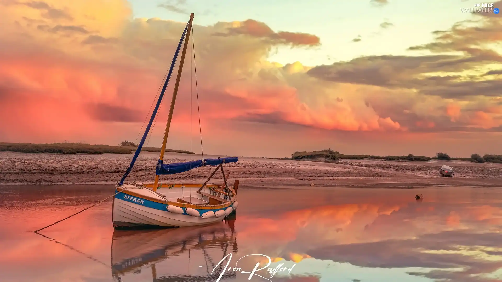 clouds, Yacht, coast