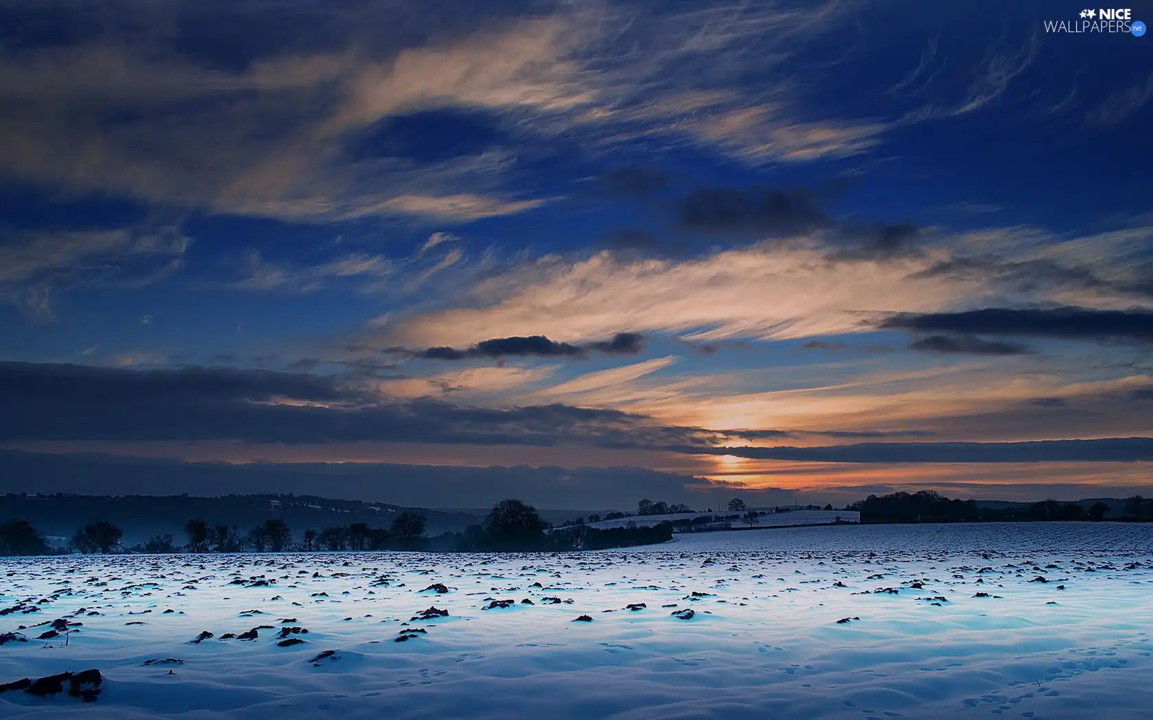 Great Sunsets, snow, clouds