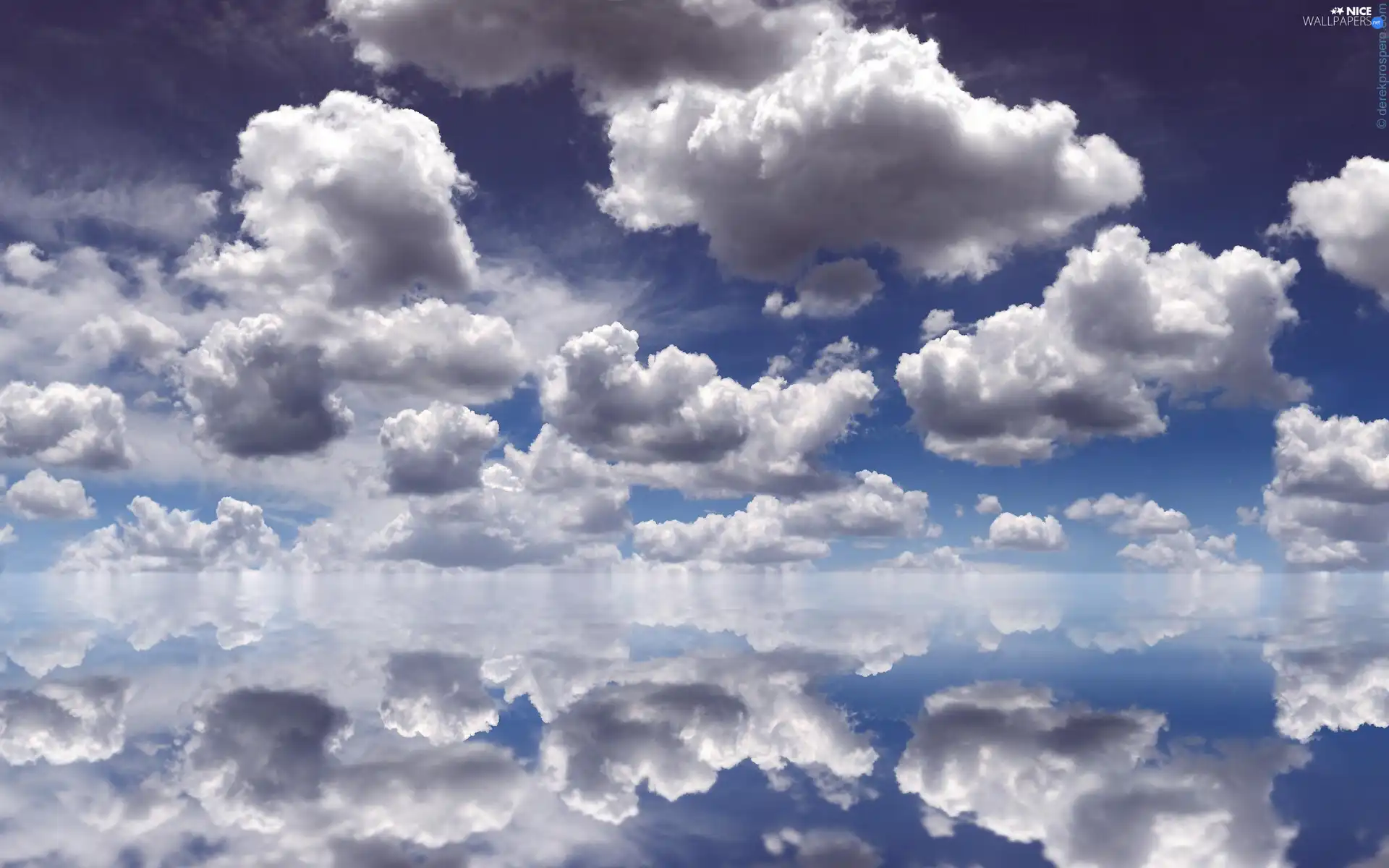 clouds, Sky, White