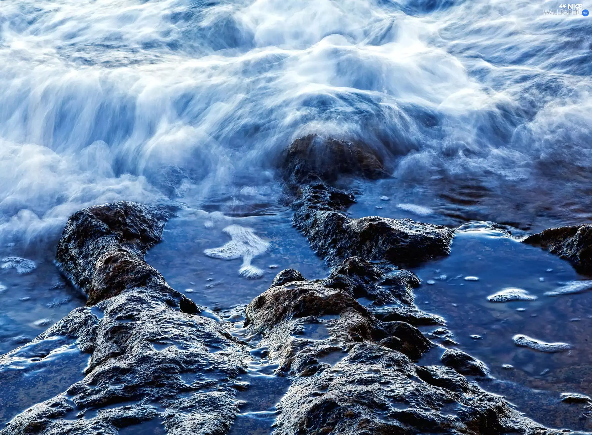 craggy, Sea, Waves, coast