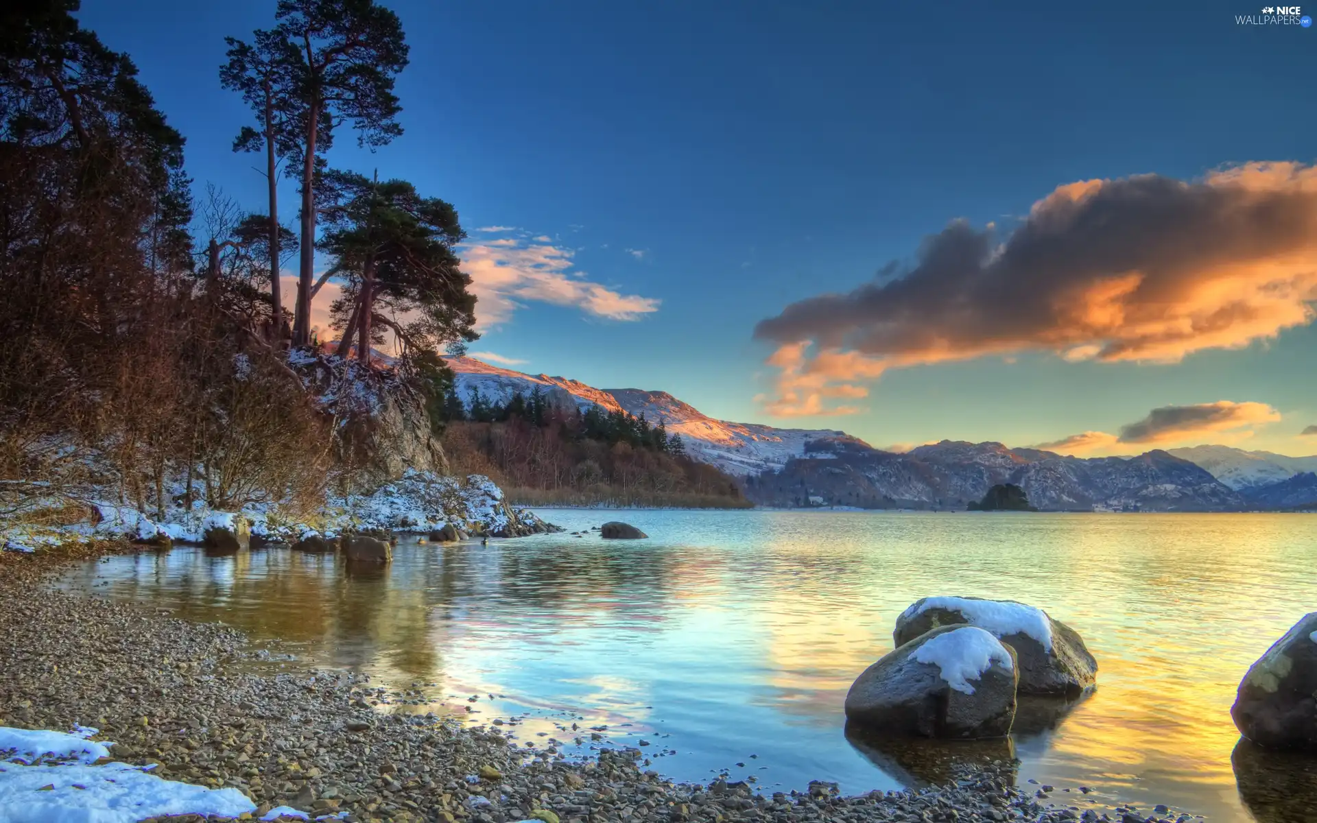 coast, Mountains, sea