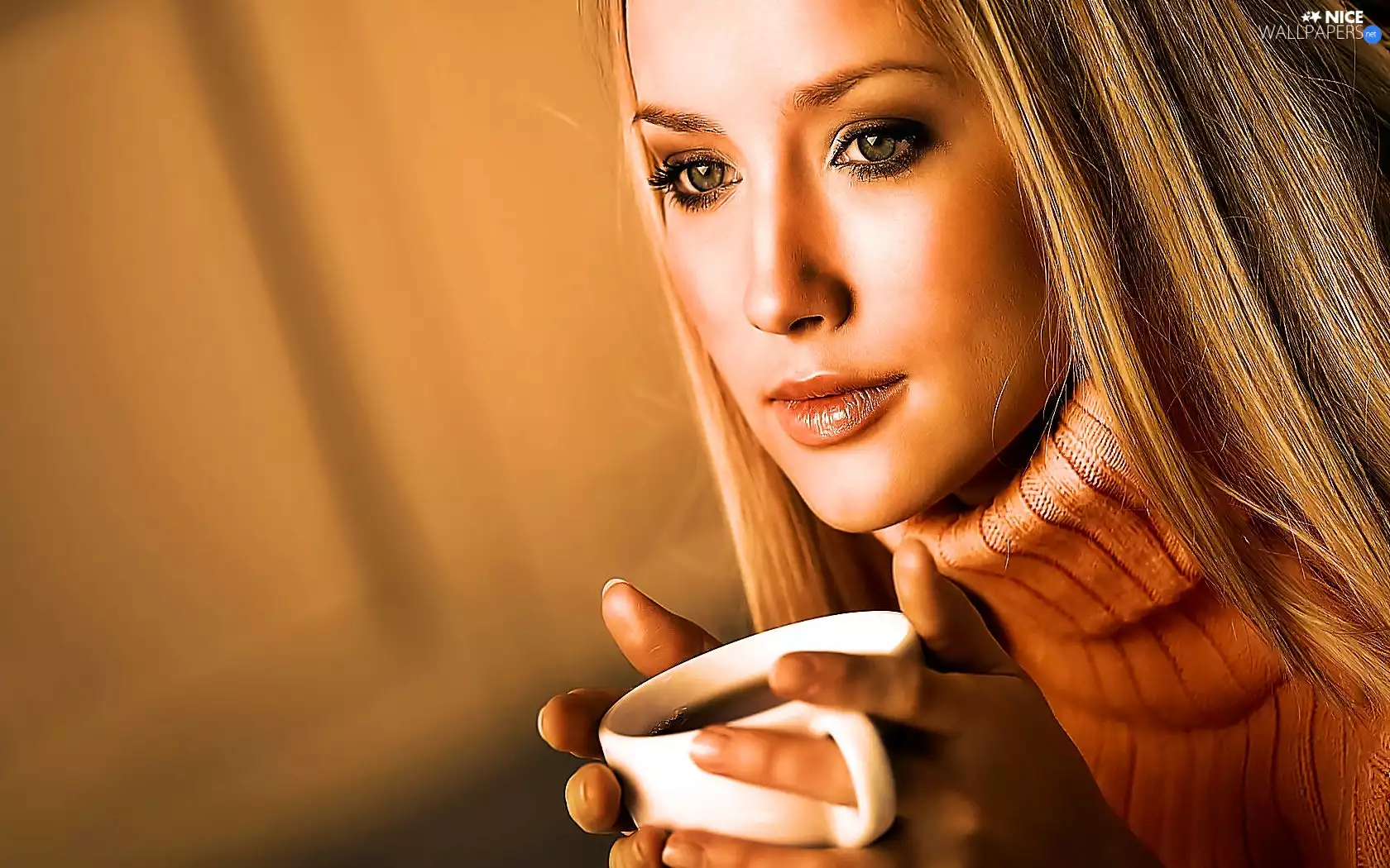 coffee, Women, portrait
