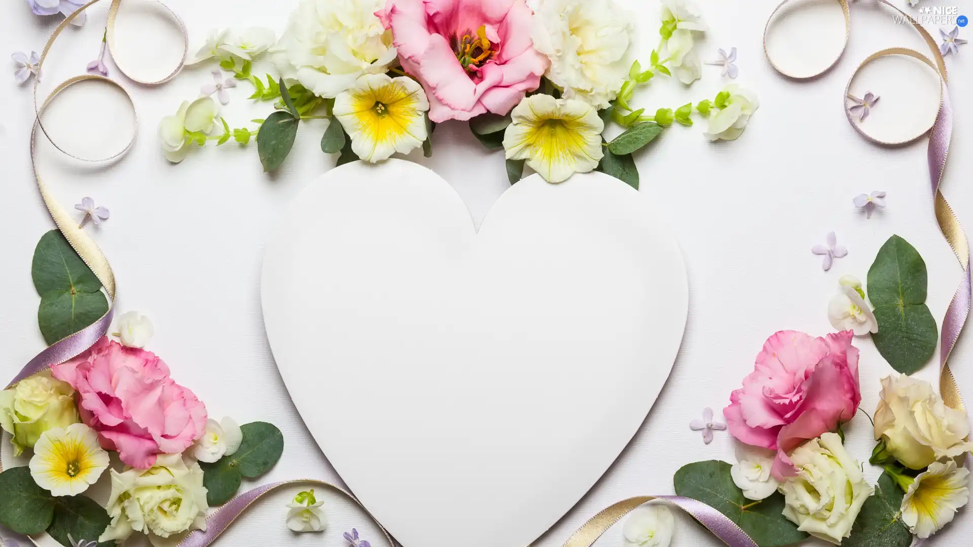 composition, Flowers, Heart