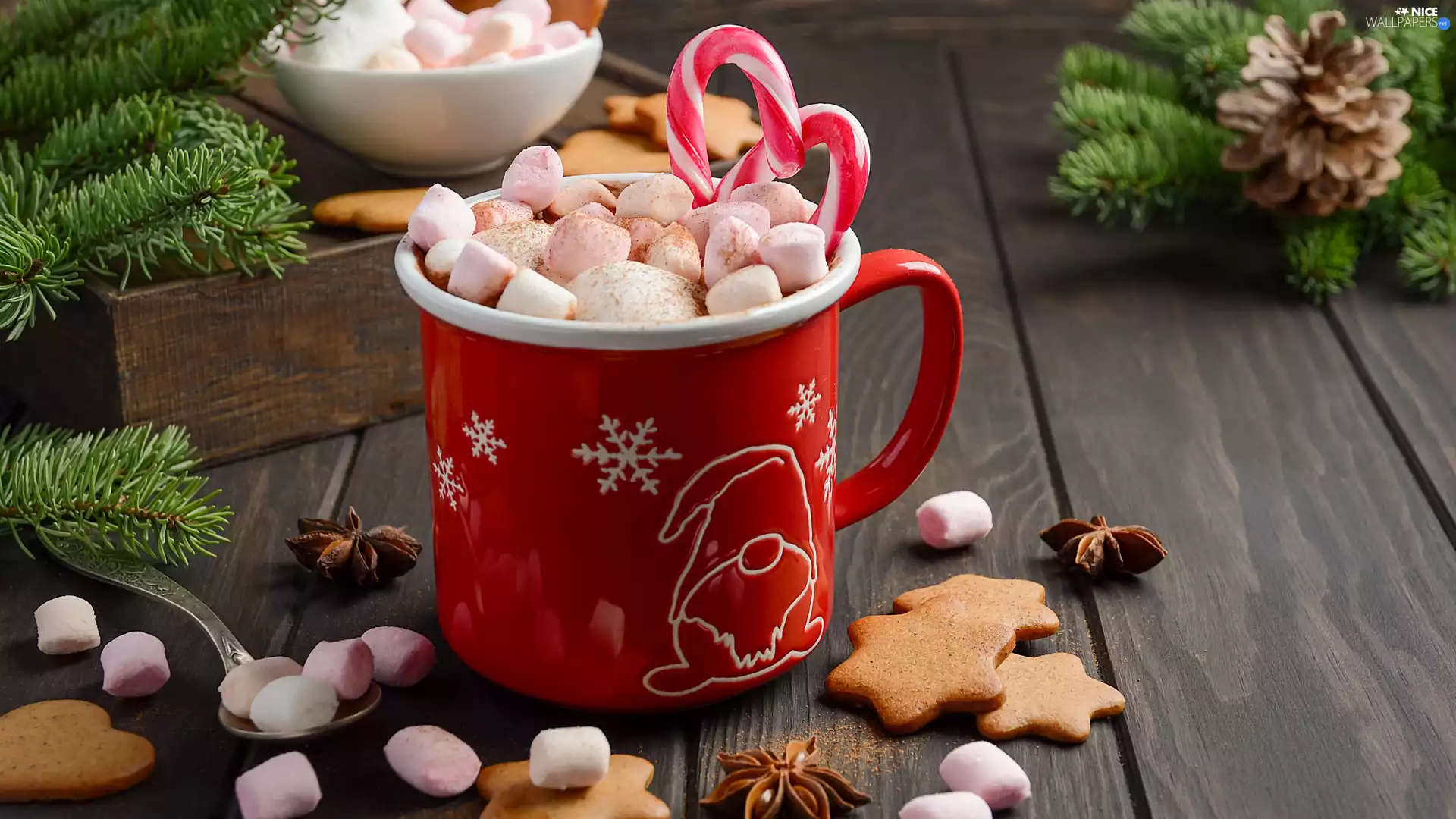 Christmas, Cookies, Foams, Cup