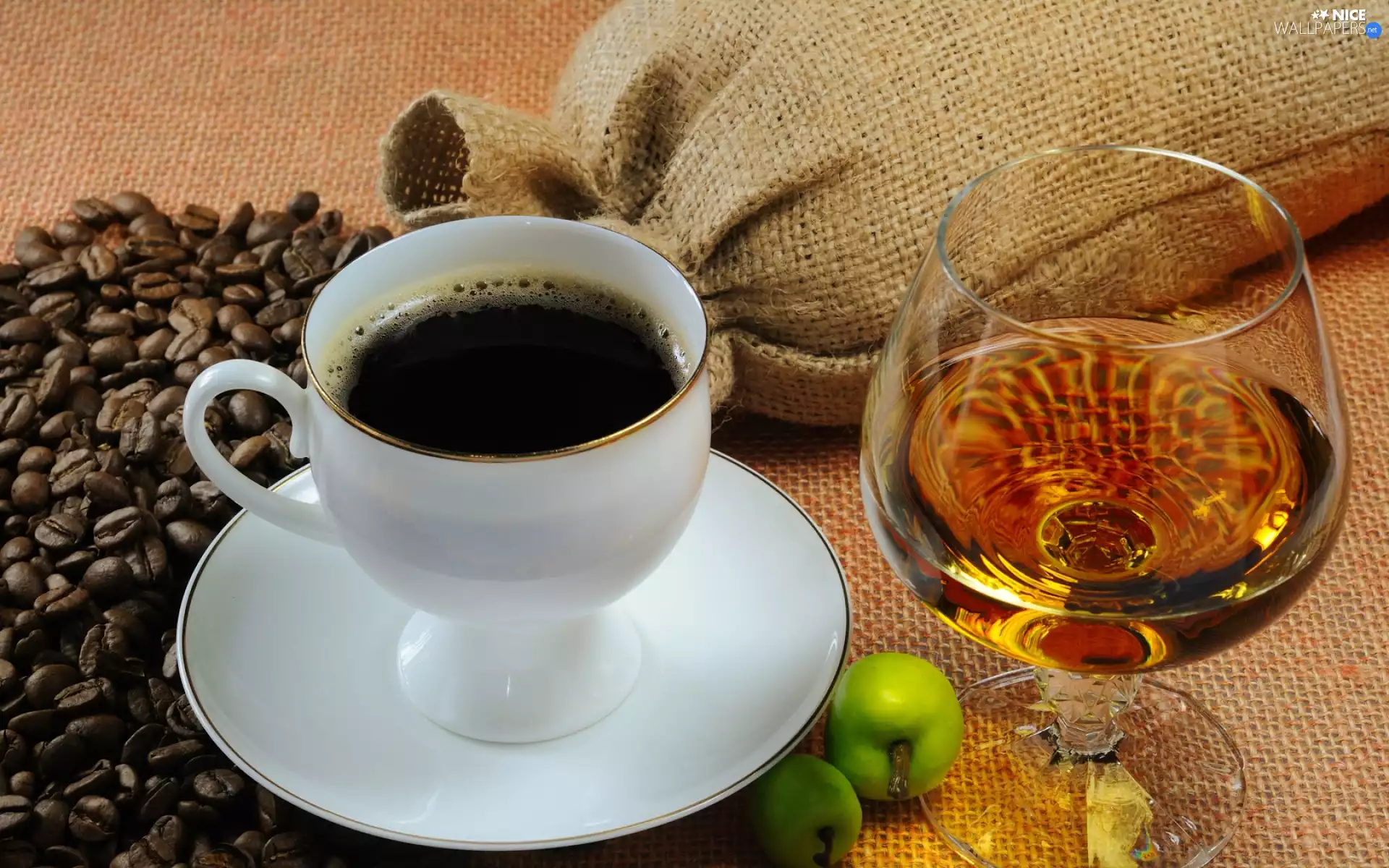 coffee, grains, cognac, cup
