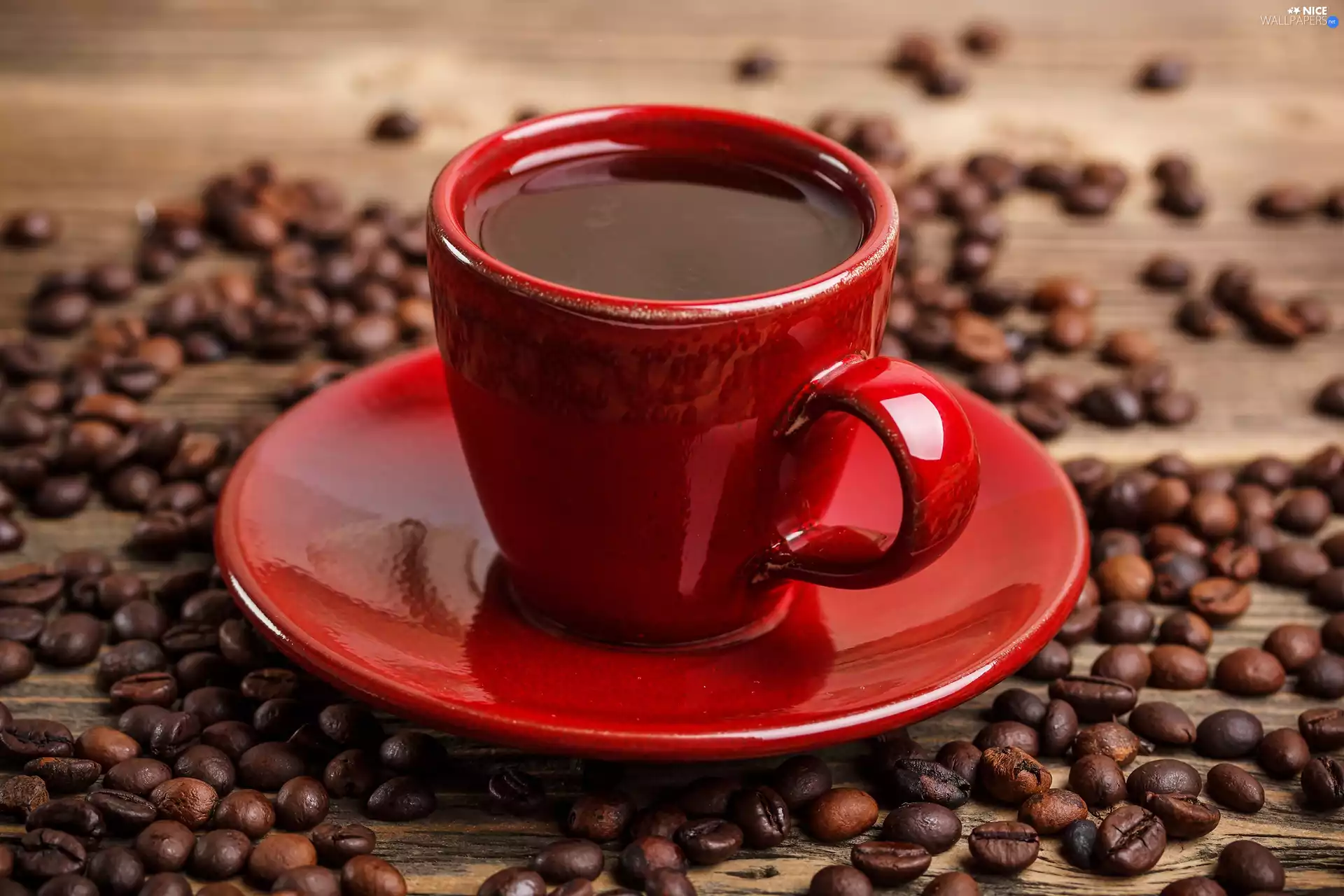 coffee, cup, grains, red hot