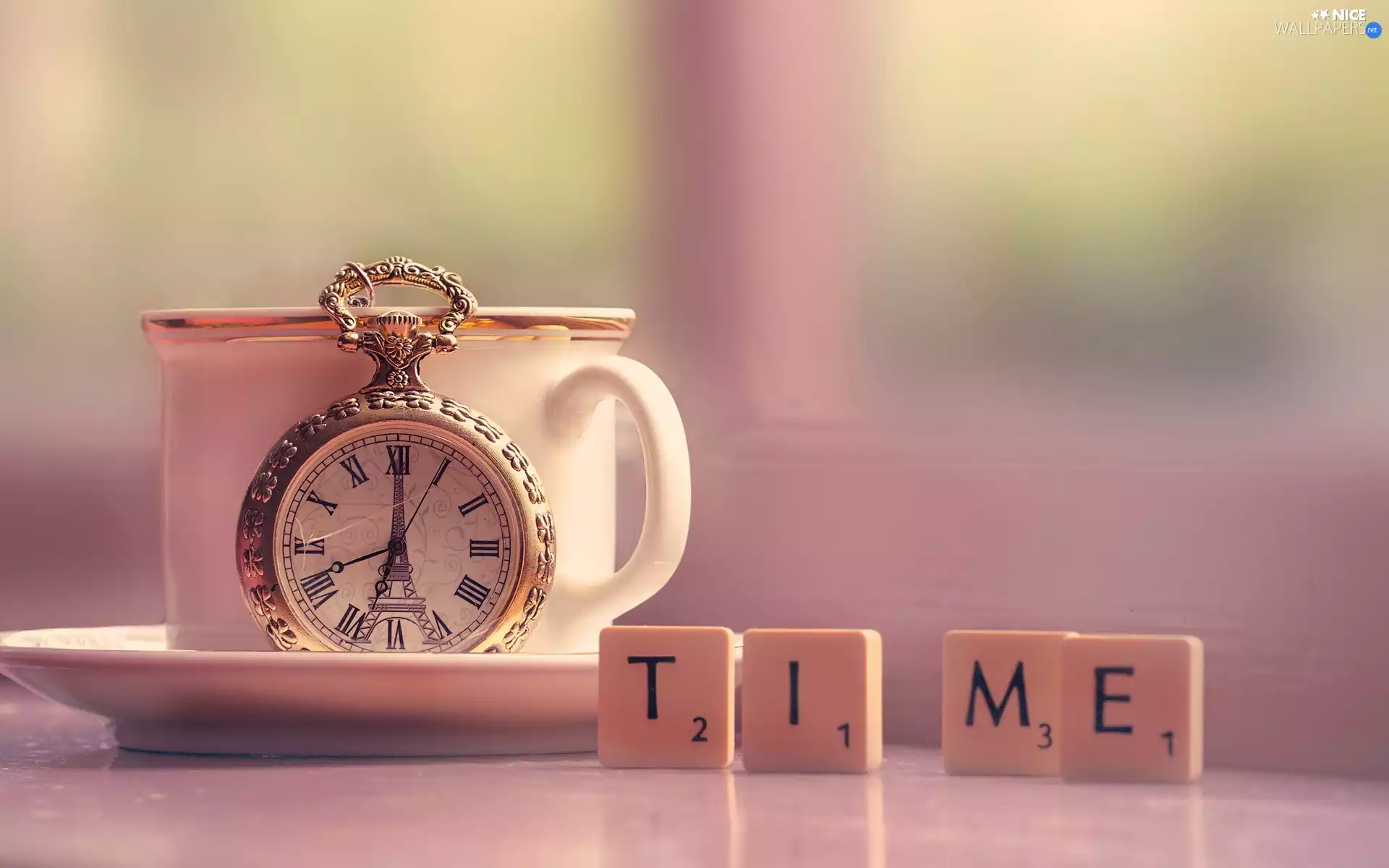 cup, Watch, Scrabble