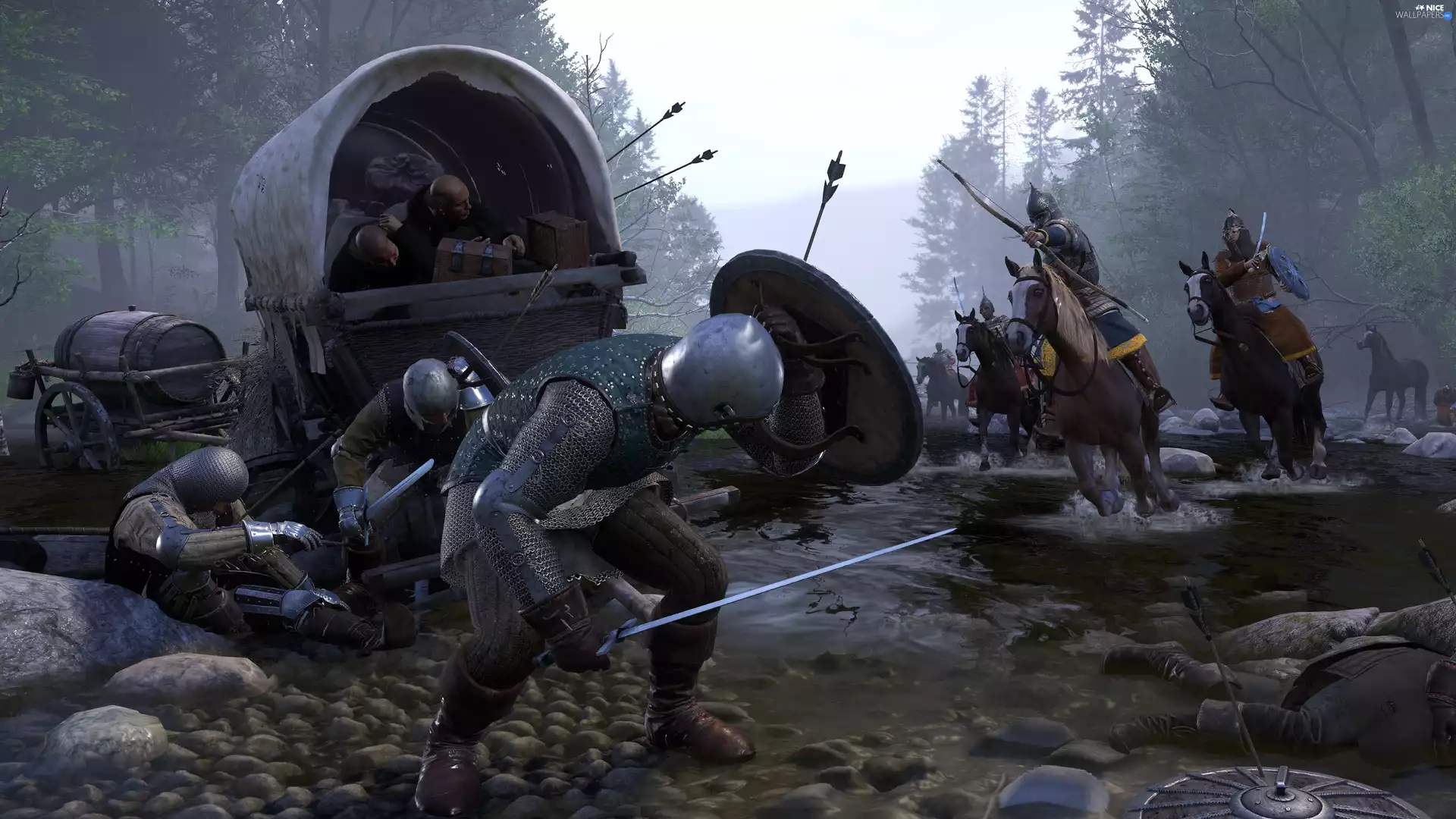 knights, game, wagon, Fight, bloodstock, Kingdom Come Deliverance