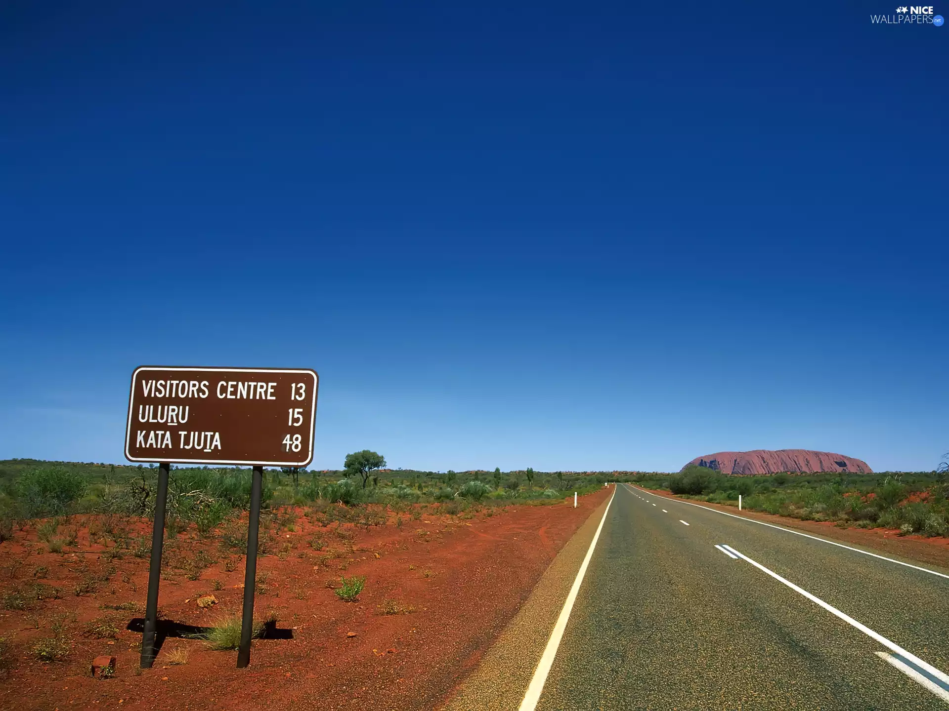 Way, Sign, informative, Desert