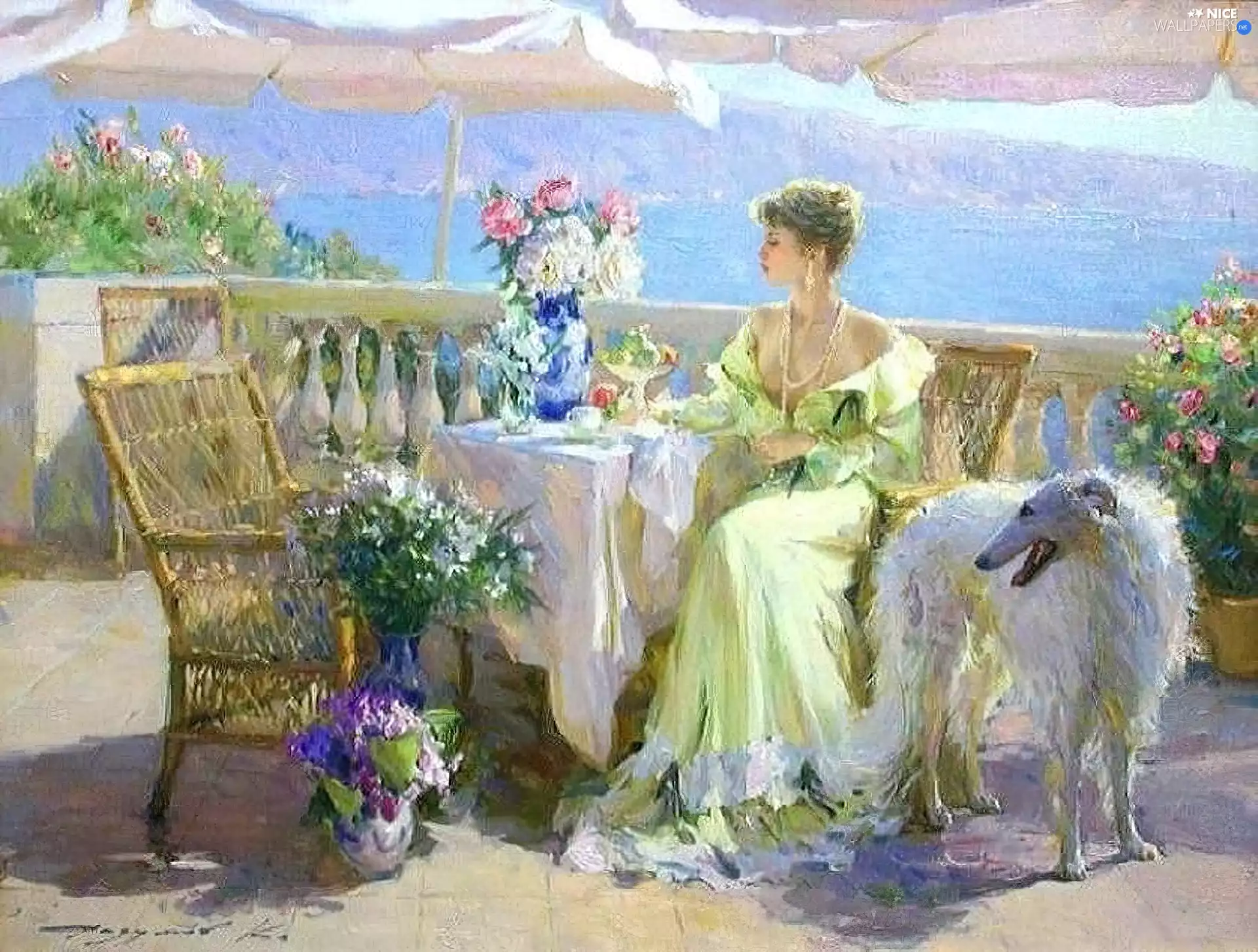 picture, dog, Konstantin Razumov, dame