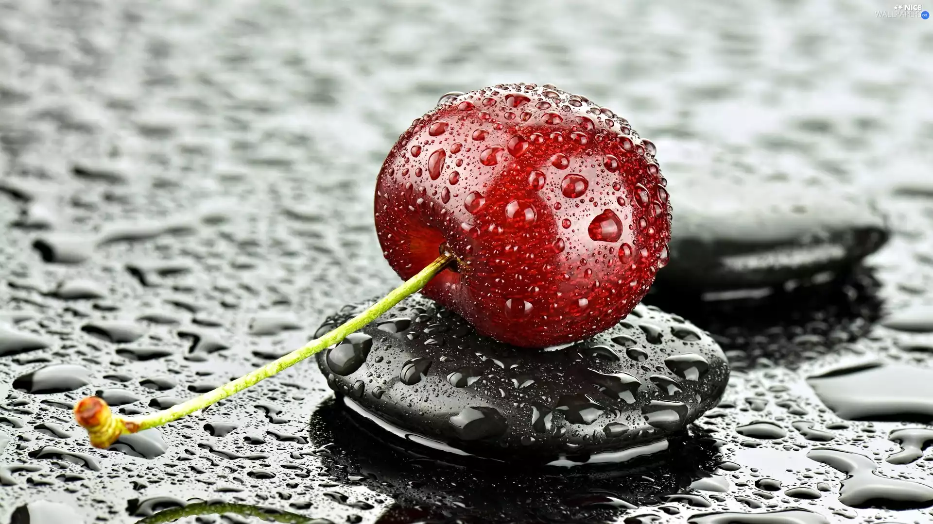 drops, cherry, Stone