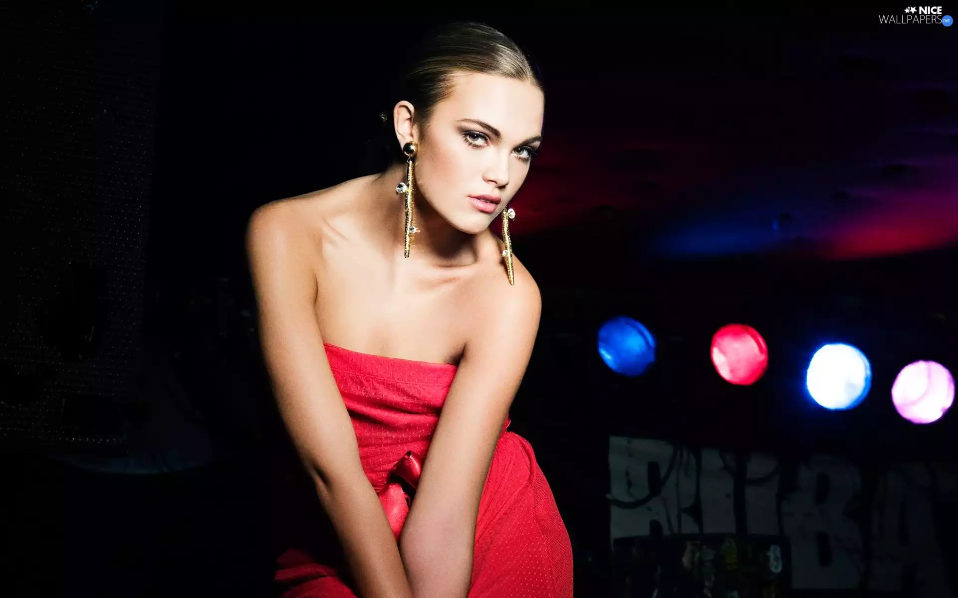 Ichi Apparel, Dress, ear-ring, red hot