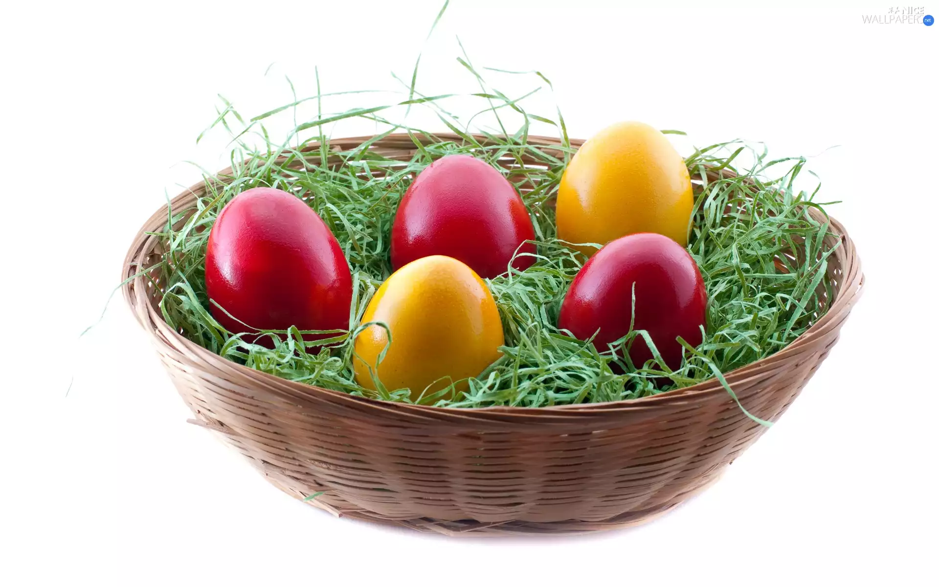 easter, basket, eggs