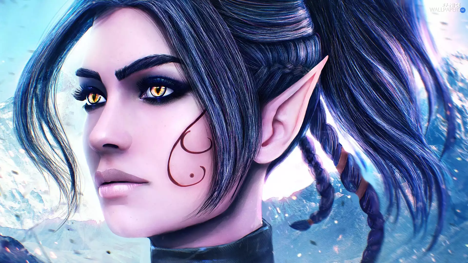 2D Graphics, Women, elf