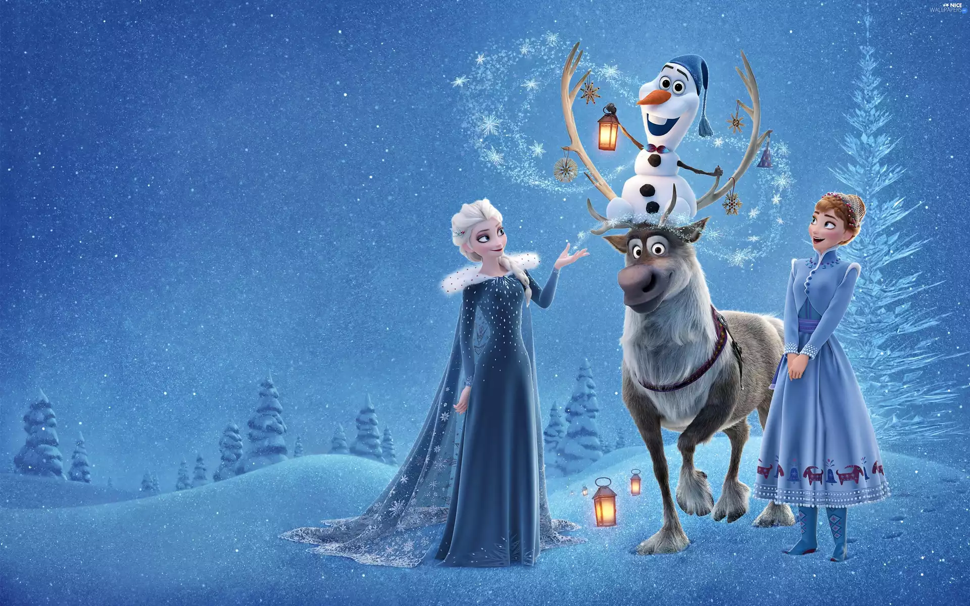 Elsa, Frozen, Snowman Olaf, Frozen, story, Anna, Reindeer Sven