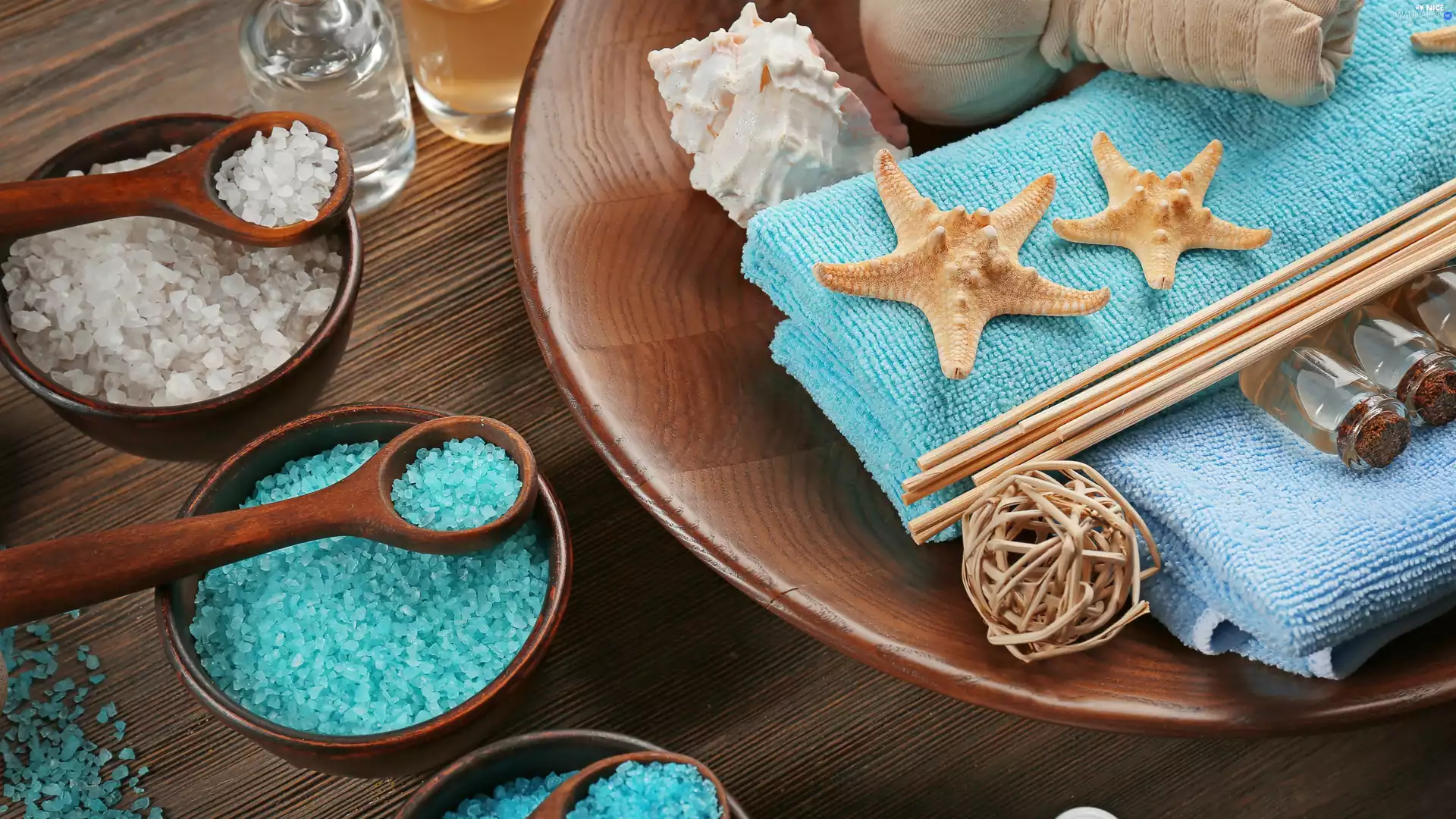 starfish, essential, Spa, salt, composition