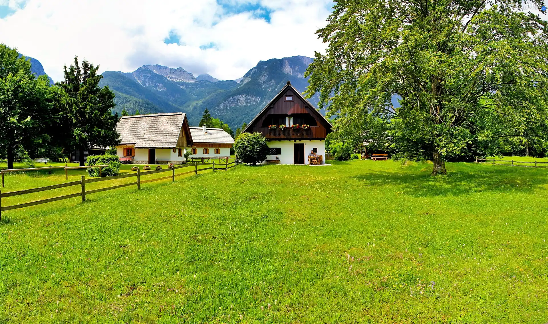 estate, green, ##, mountains, house