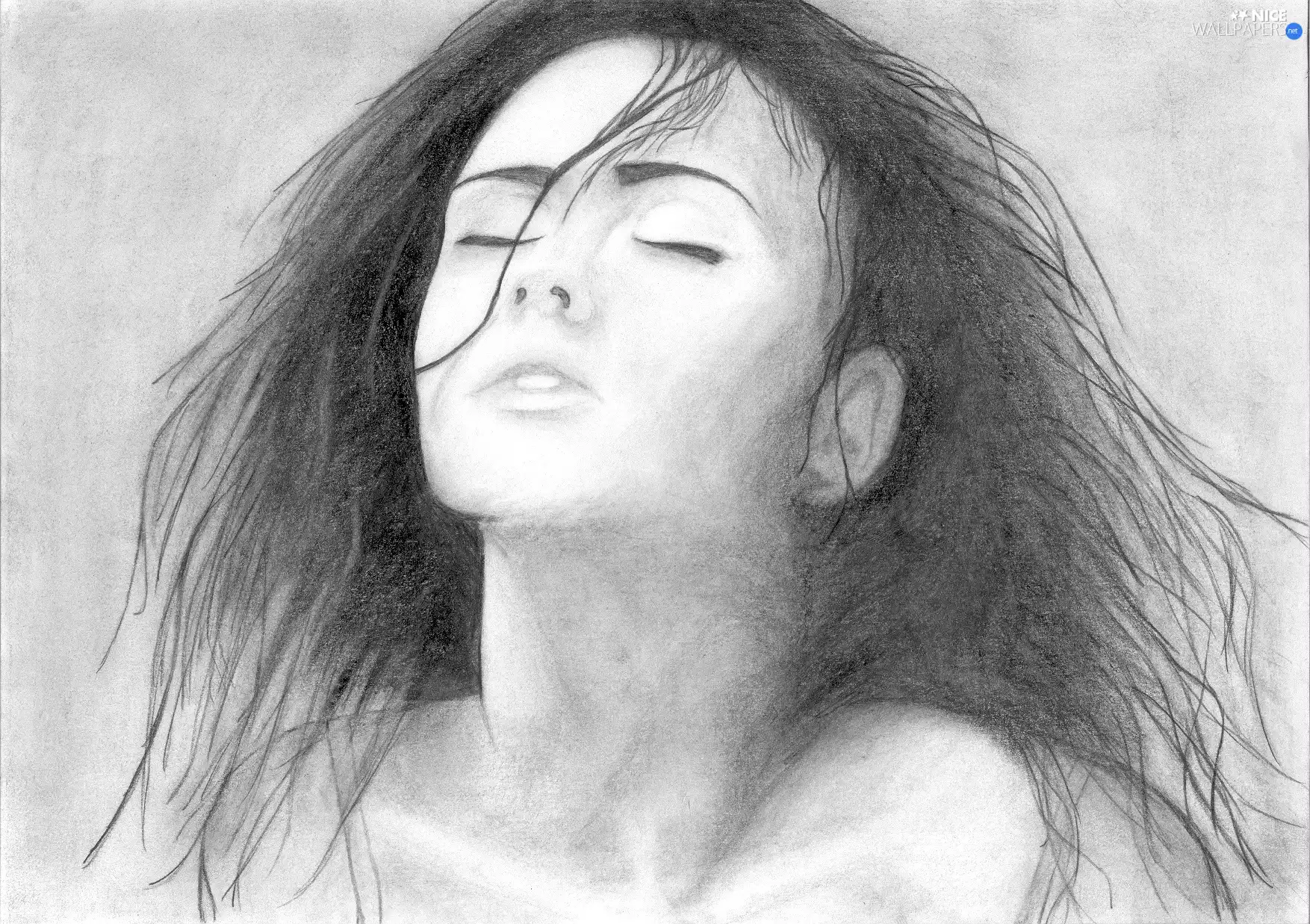 closed, Eyes, Womens, Draft, face