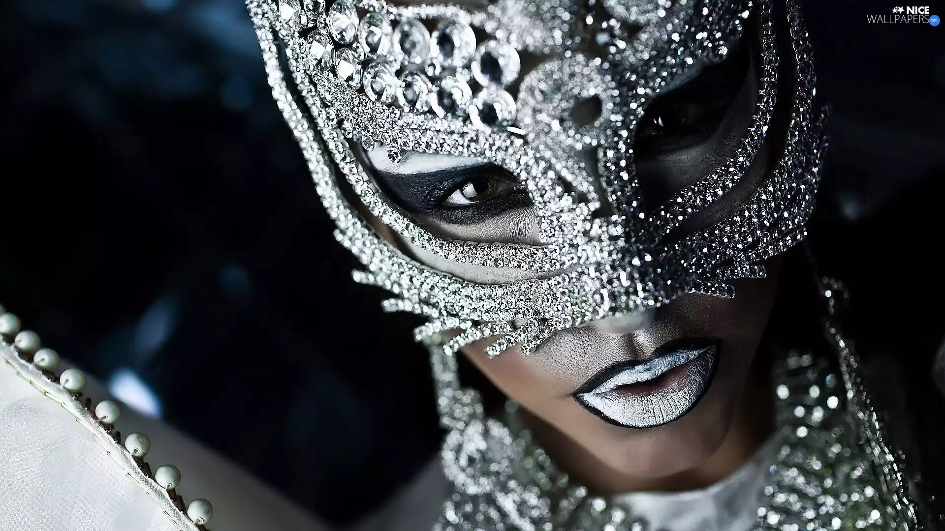 make-up, jewellery, face, Mask, Women
