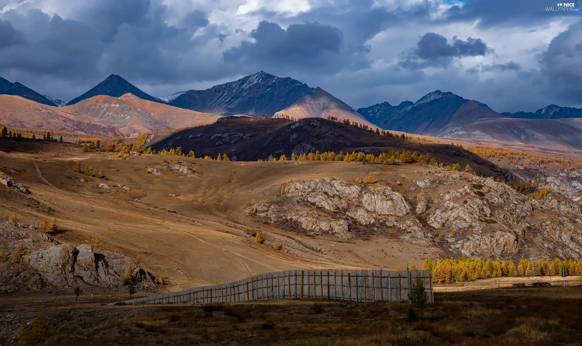 viewes, Fance, rocks, trees, Mountains