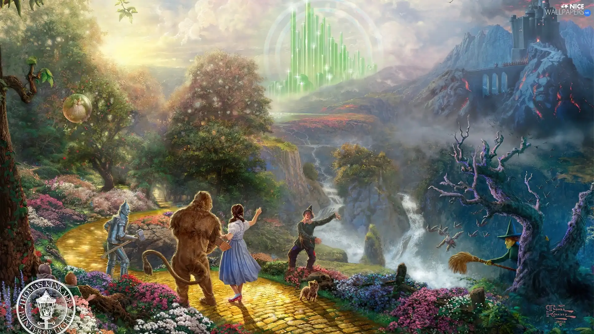 Thomas Kinkade, fantastic, Castle, Land of OZ