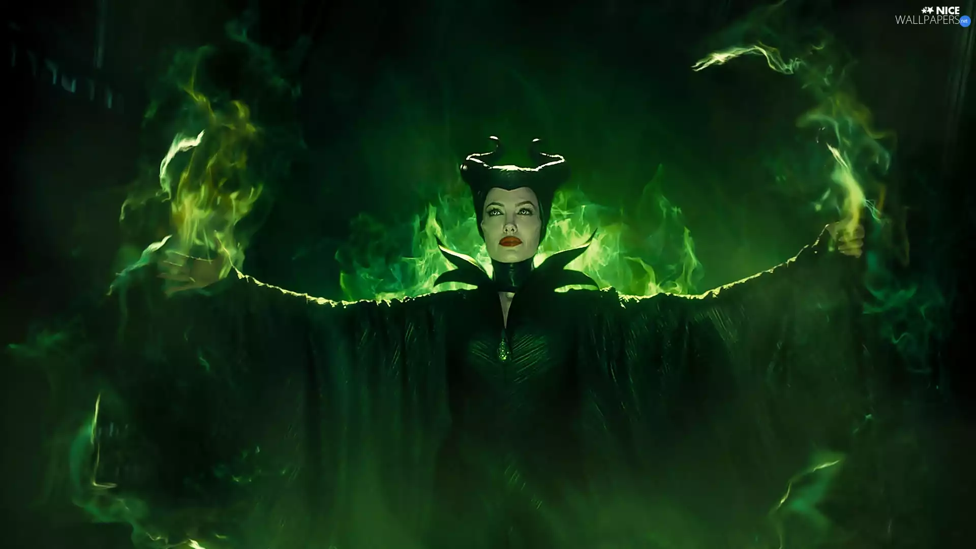 witch, fantasy, Angelina Jolie, movie