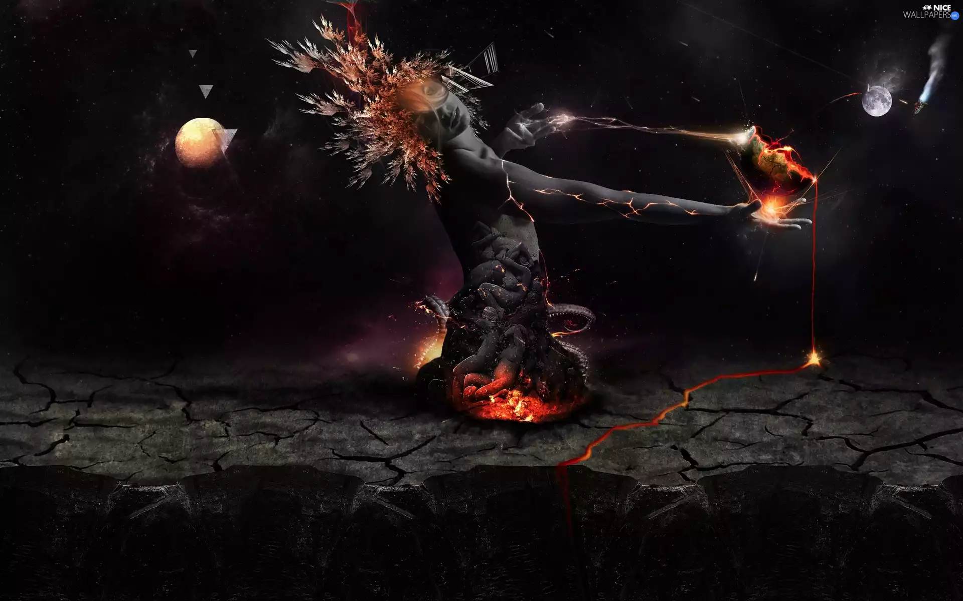 fantasy, Women, Lava