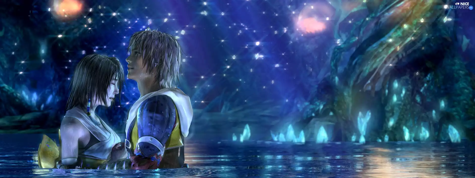 fantasy, lovers, water