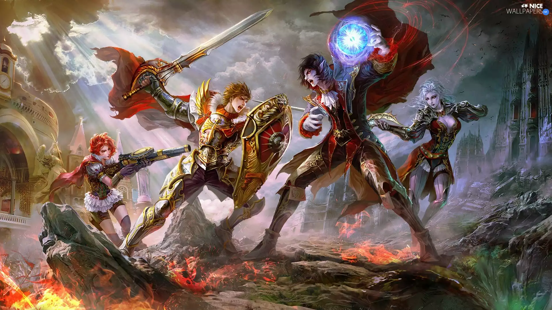 Fight, warriors, Weapons