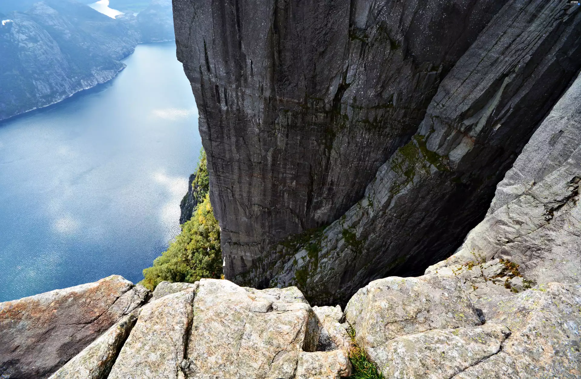 Norway, Fiord Lysefjorden, Cliff Preikestolen