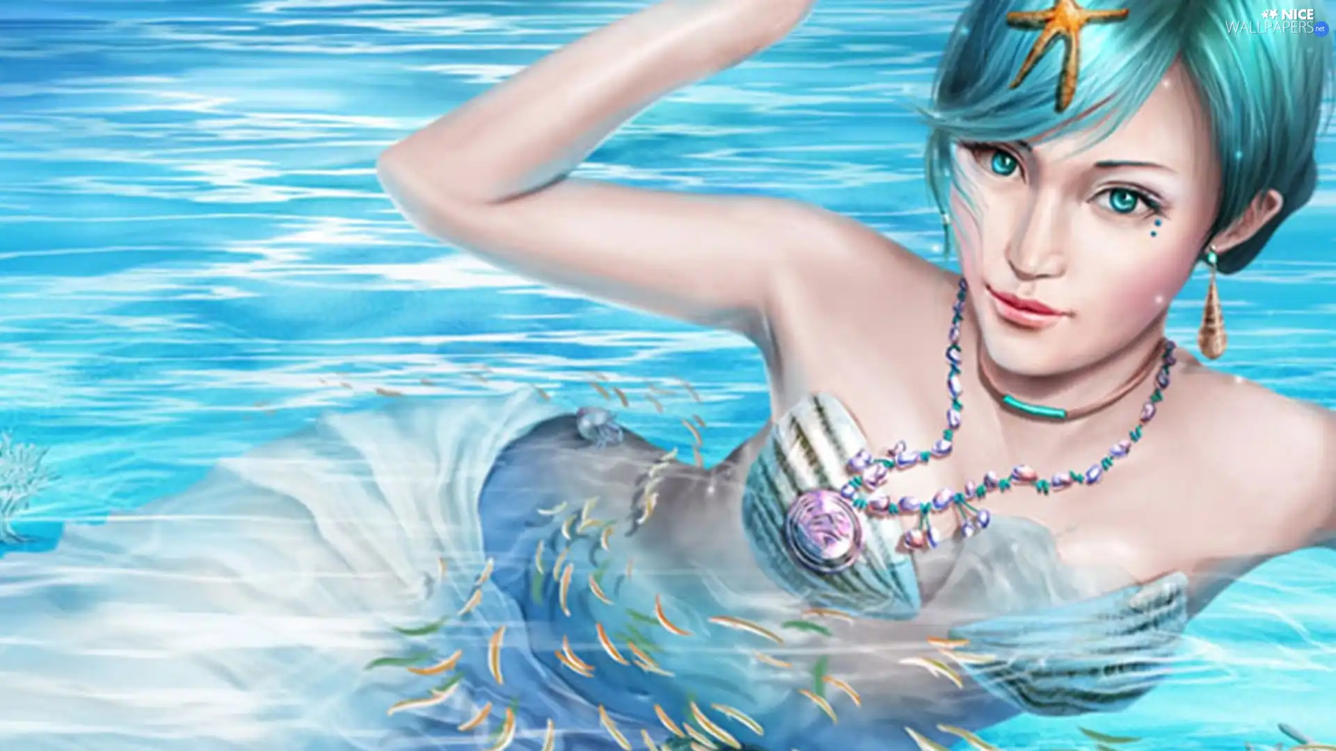 fishes, undine, water