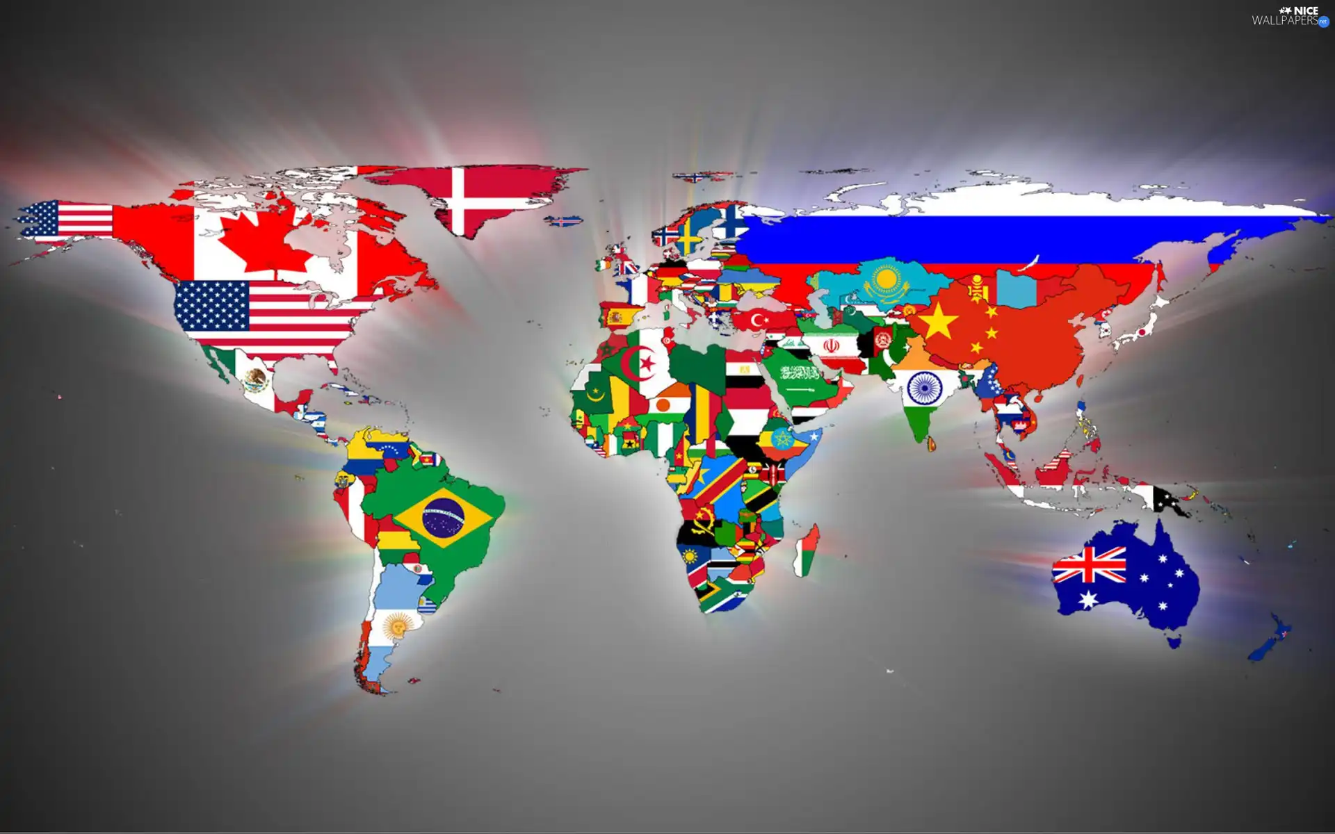 flag, Map, world