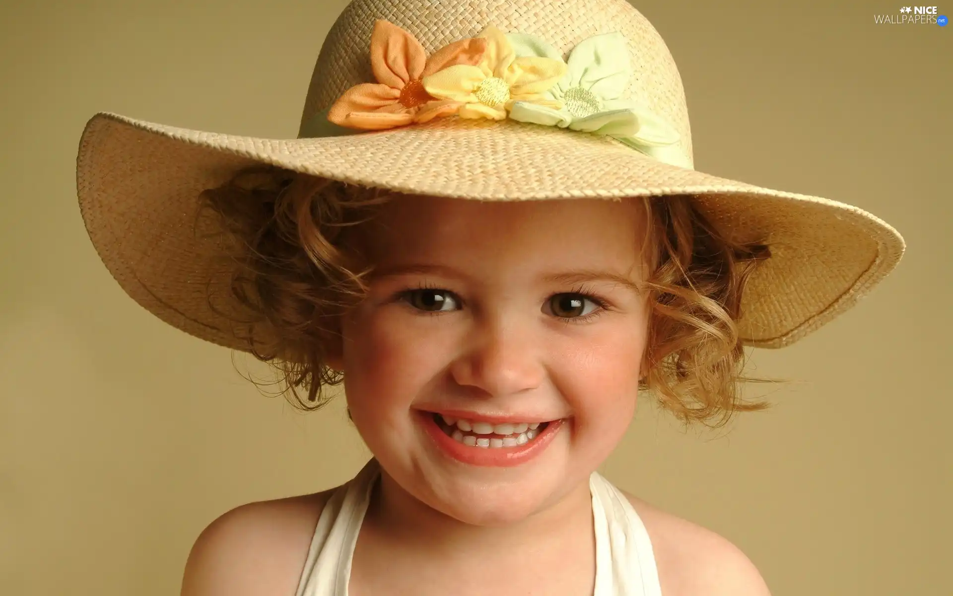 Flowers, Kid, Hat