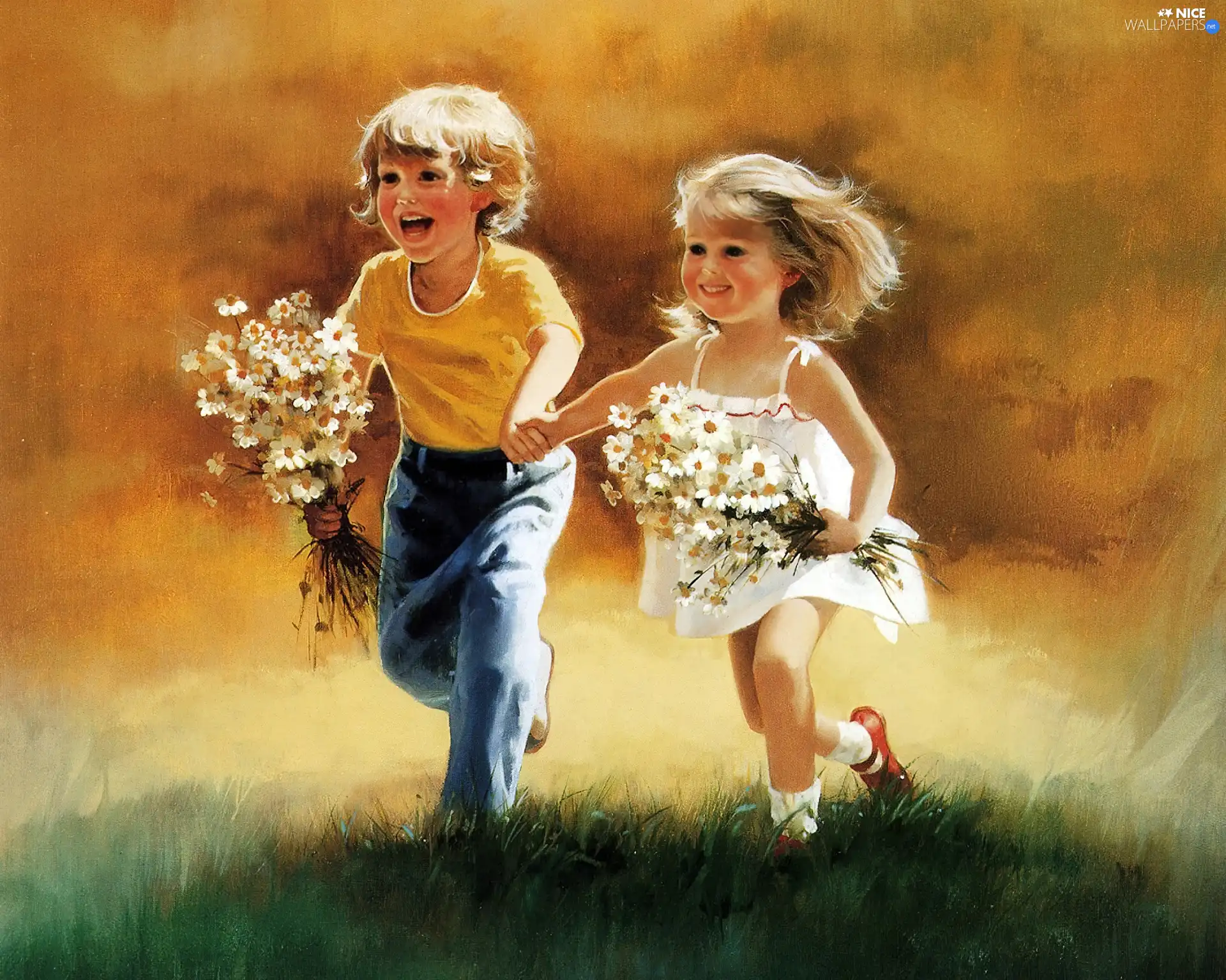 Kids, Flowers