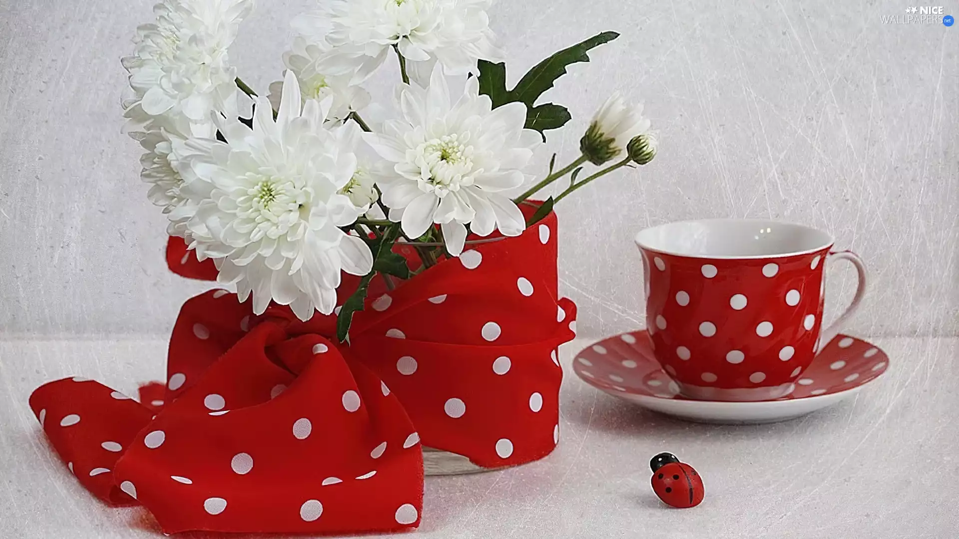 White, mug, peas, Flowers