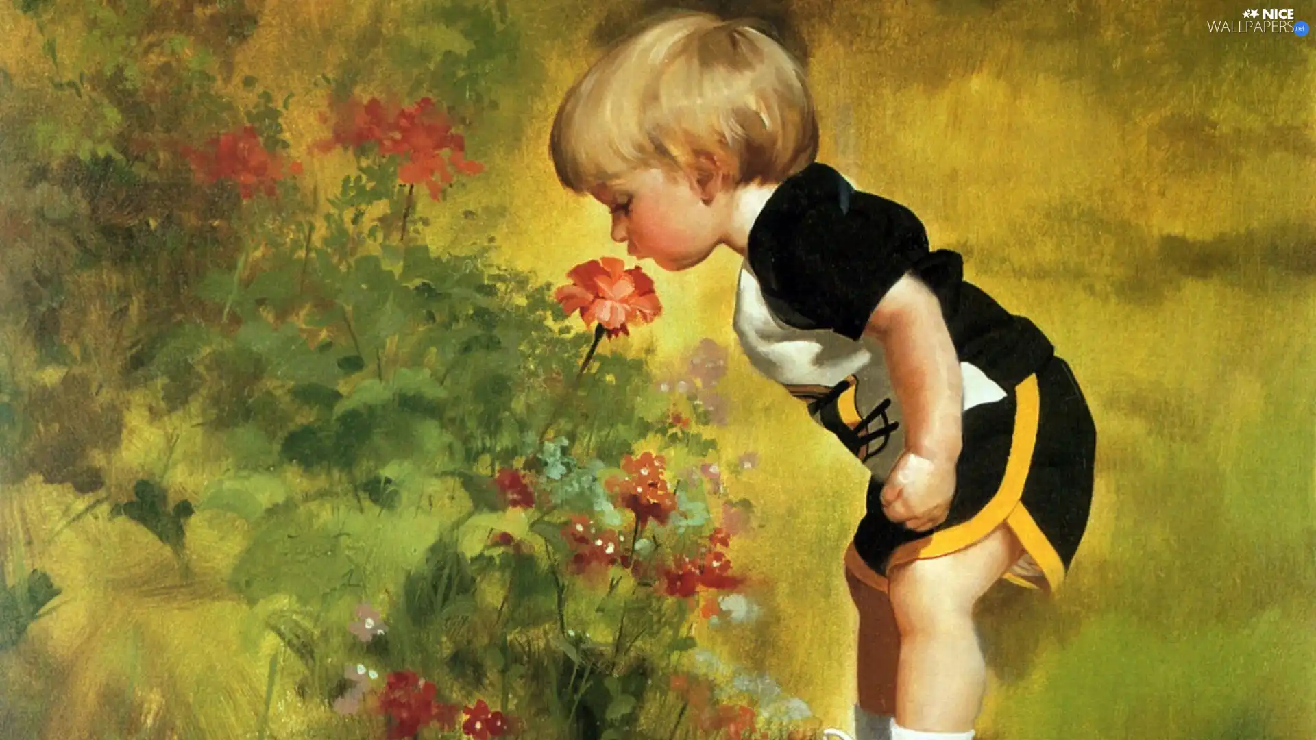 Donald Zolan, boy, Flowers
