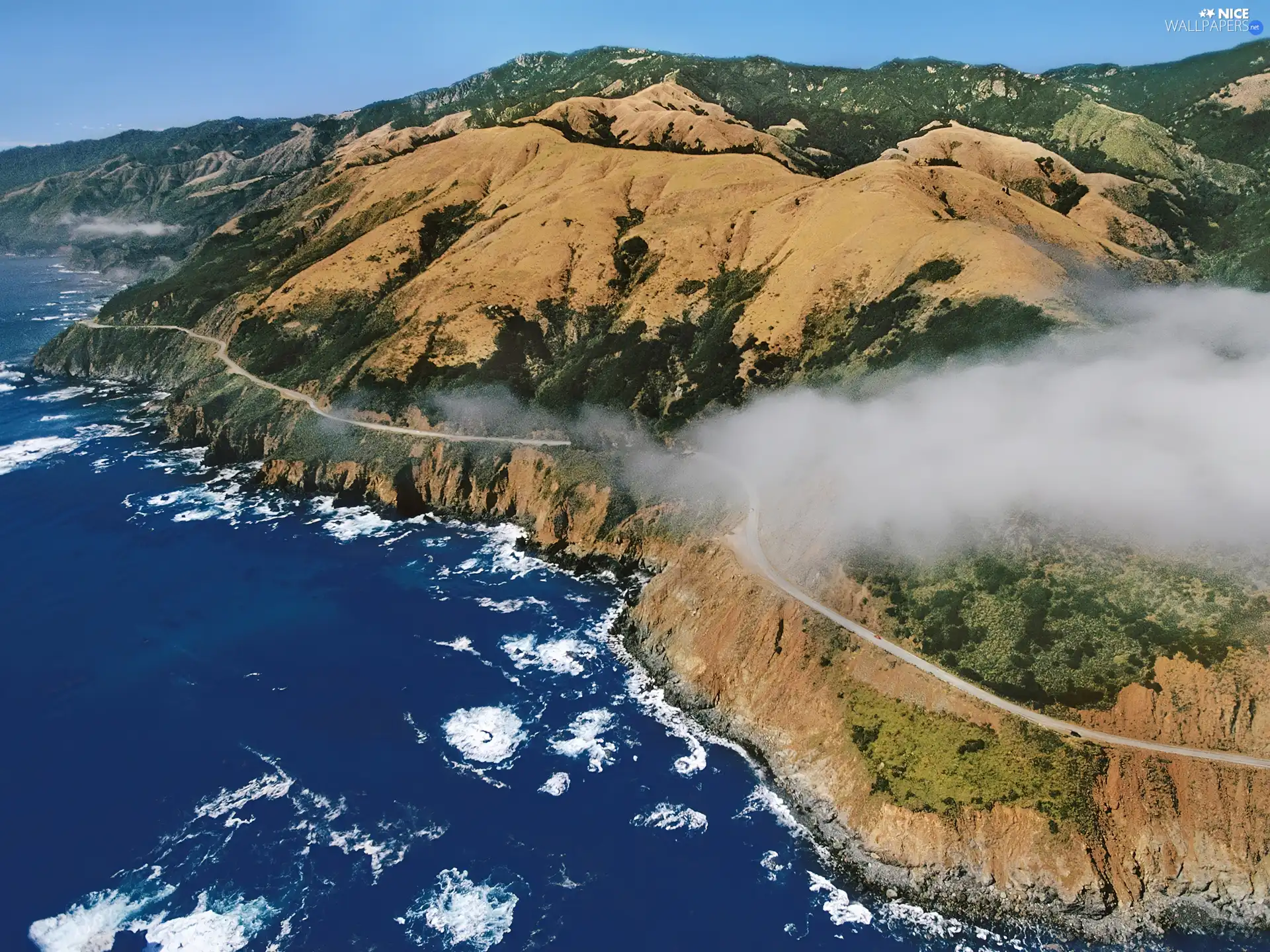 Big Sur, sea, Fog, California