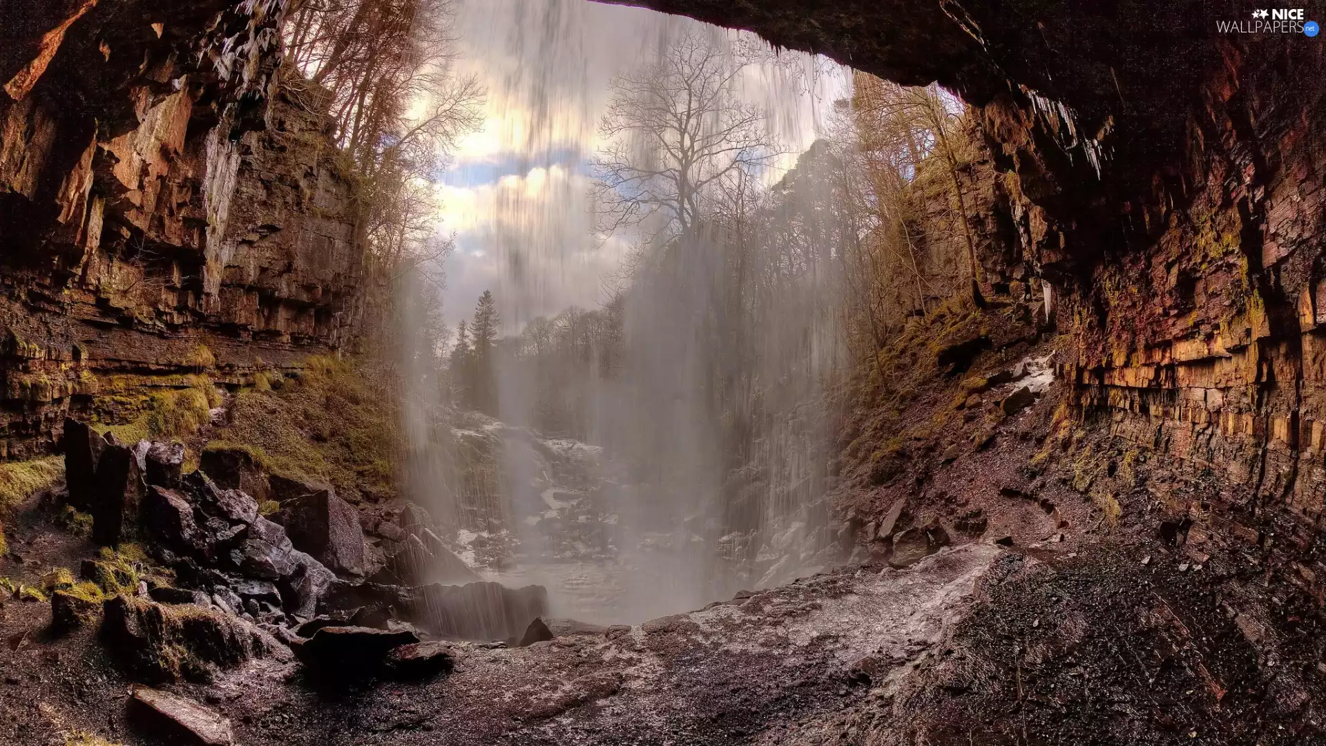 England, Waterfall Ashgill Force, Rocks, Garrigill