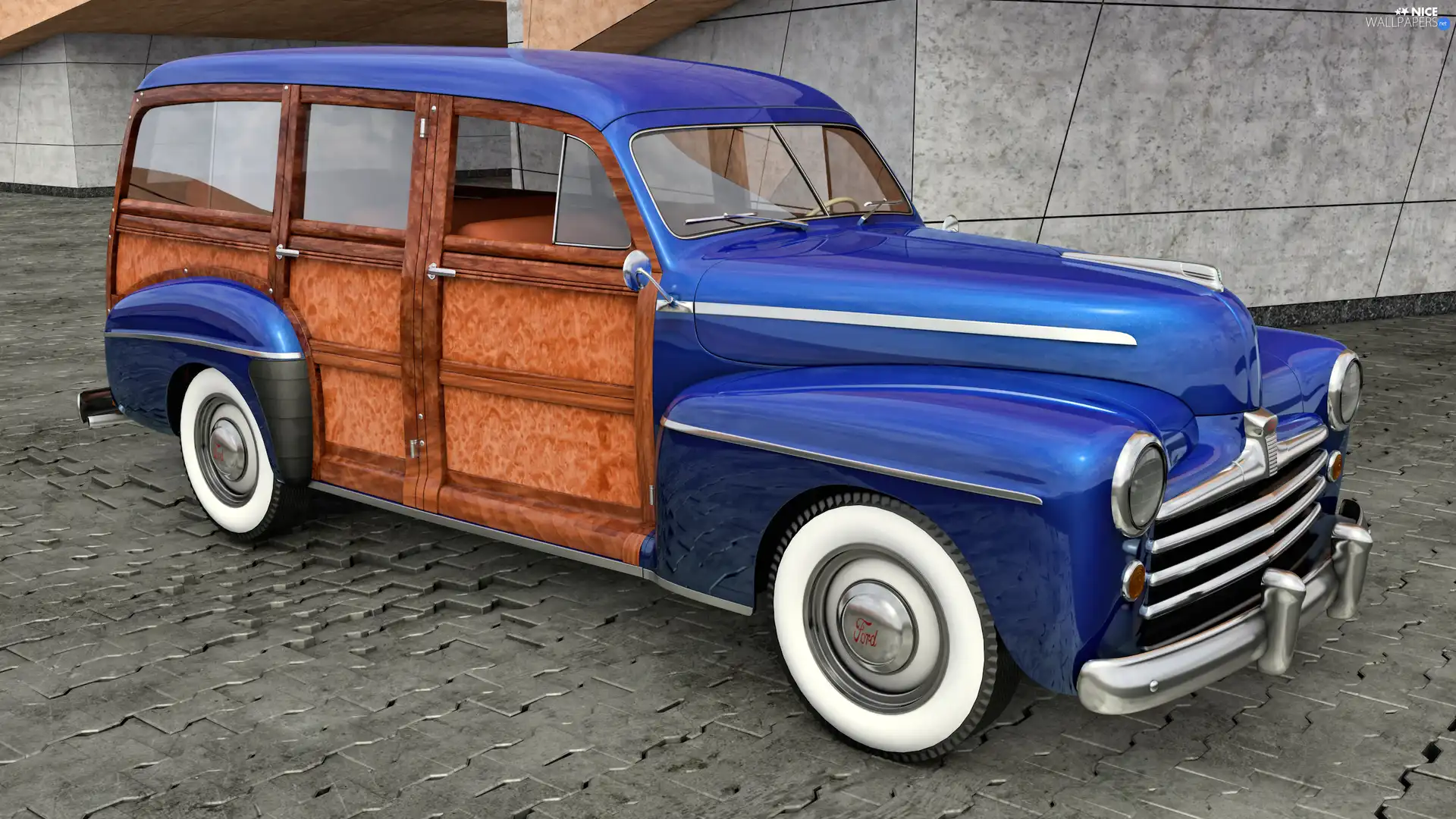 1948, antique, Ford Woody Station Wagon