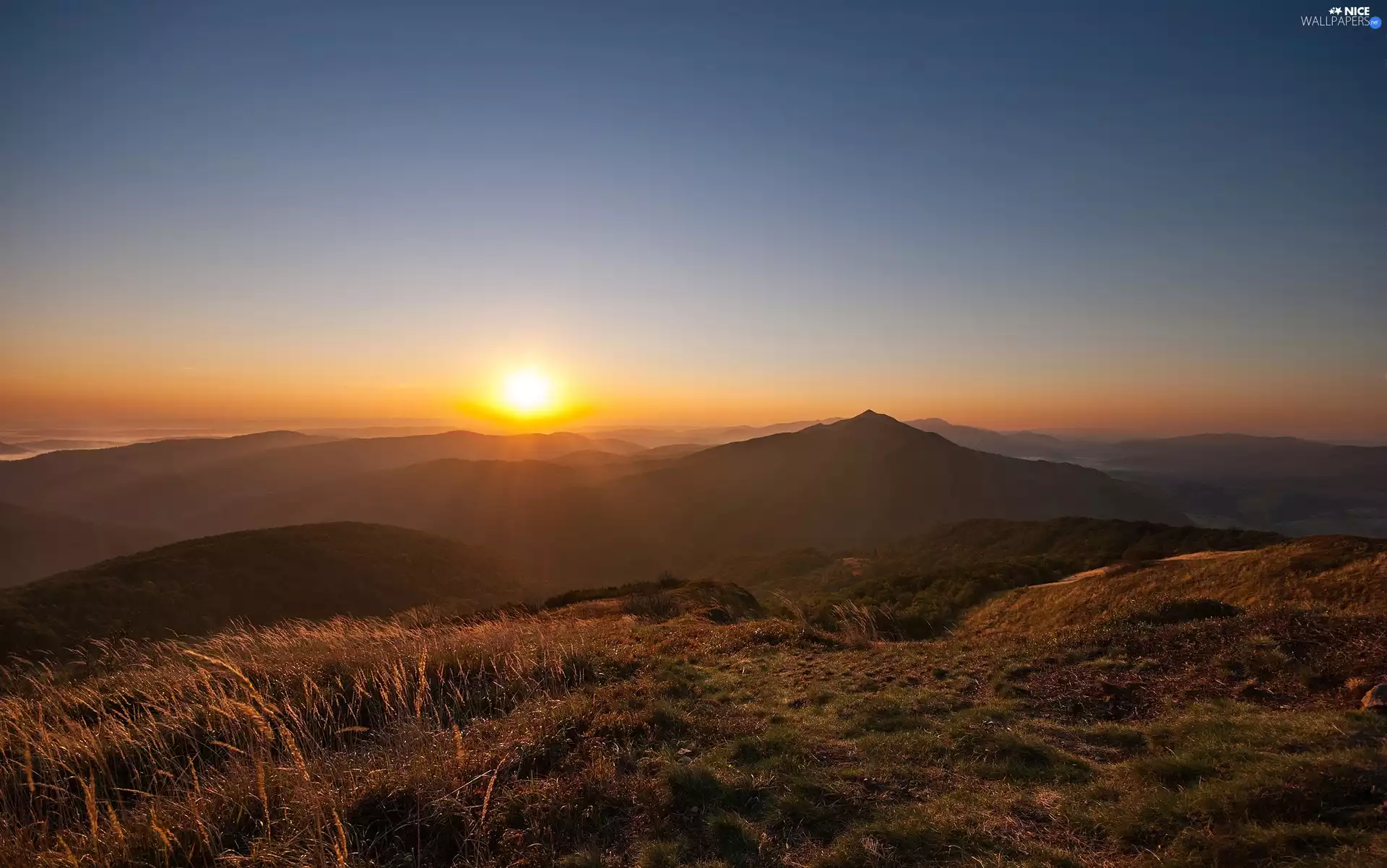 Mountains, Great Sunsets, Formula, Polonina Wetlinska, Poland