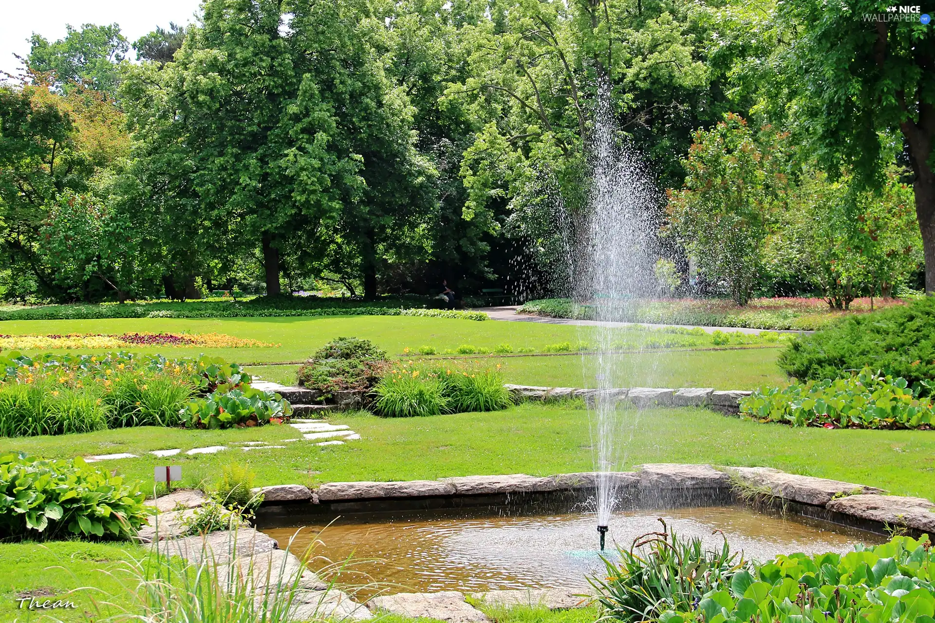 Garden, Poznań, fountain, botanical