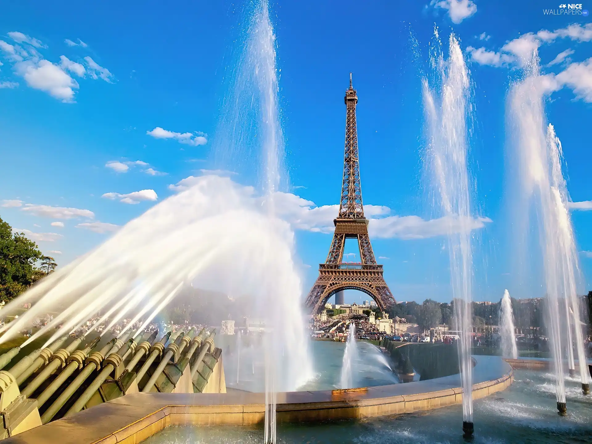 Paris, Eiflla, fountain, tower